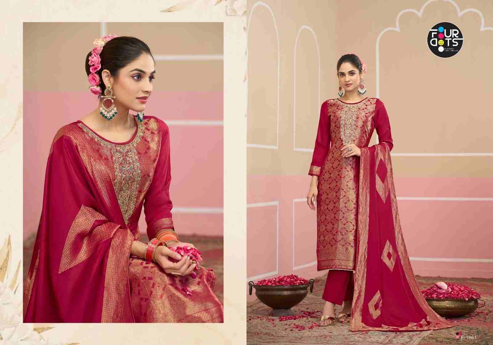Silas By Four Dots 1861 To 1864 Series Designer Stylish Fancy Colorful Beautiful Party Wear & Ethnic Wear Collection Viscose Jacquard Silk Dresses At Wholesale Price