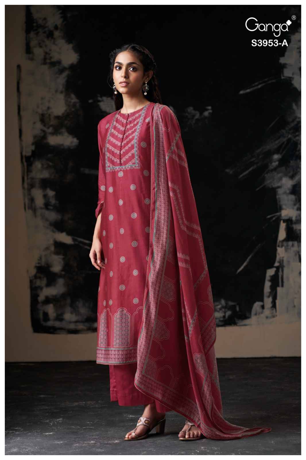 Kriva-3953 By Ganga Fashion 3953-A To 3953-B Series Beautiful Festive Suits Colorful Stylish Fancy Casual Wear & Ethnic Wear Pure Bemberg Silk Dresses At Wholesale Price