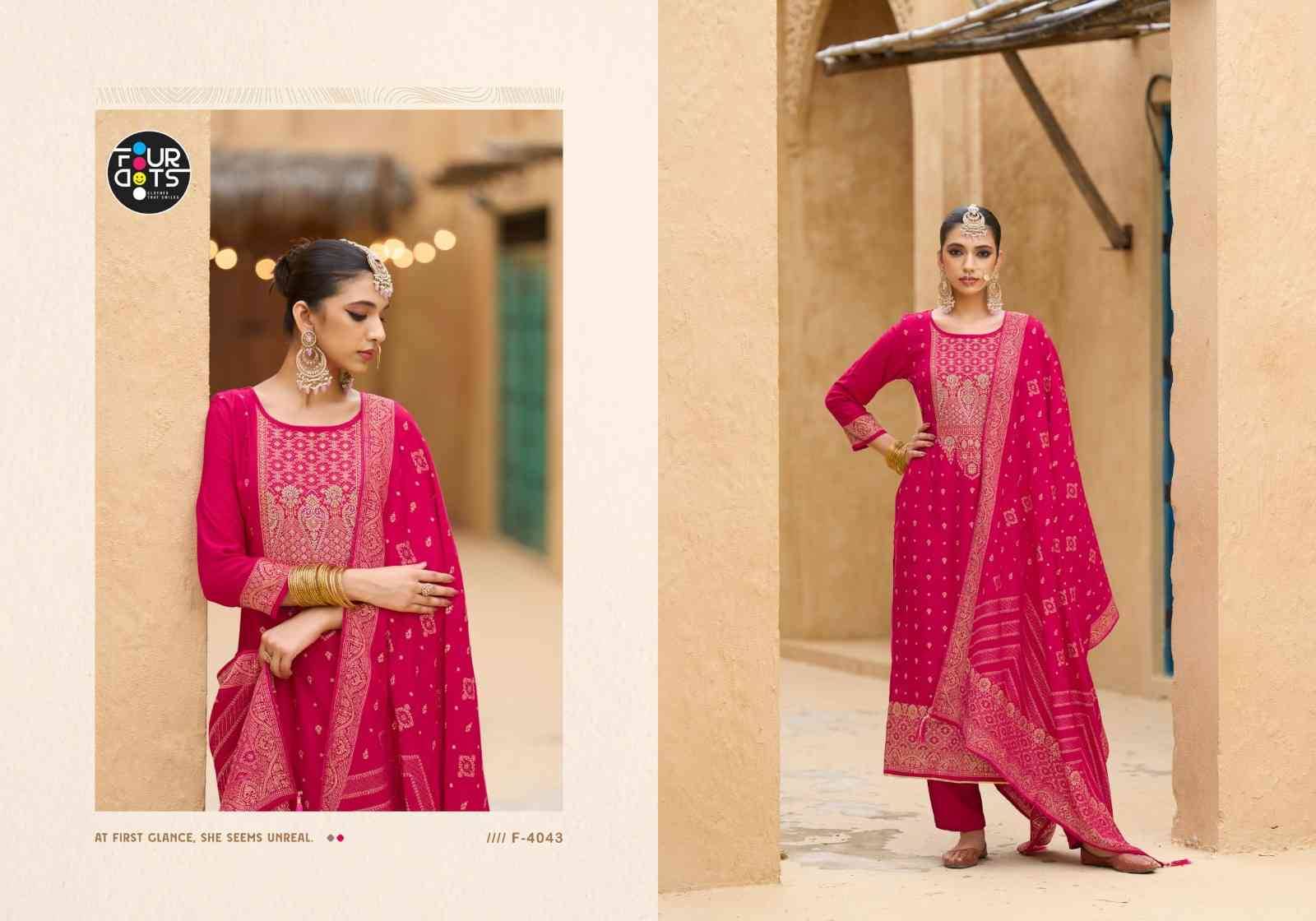 Amelia By Four Dots 4041 To 4044 Series Designer Stylish Fancy Colorful Beautiful Party Wear & Ethnic Wear Collection Viscose Pashmina Jacquard Dresses At Wholesale Price