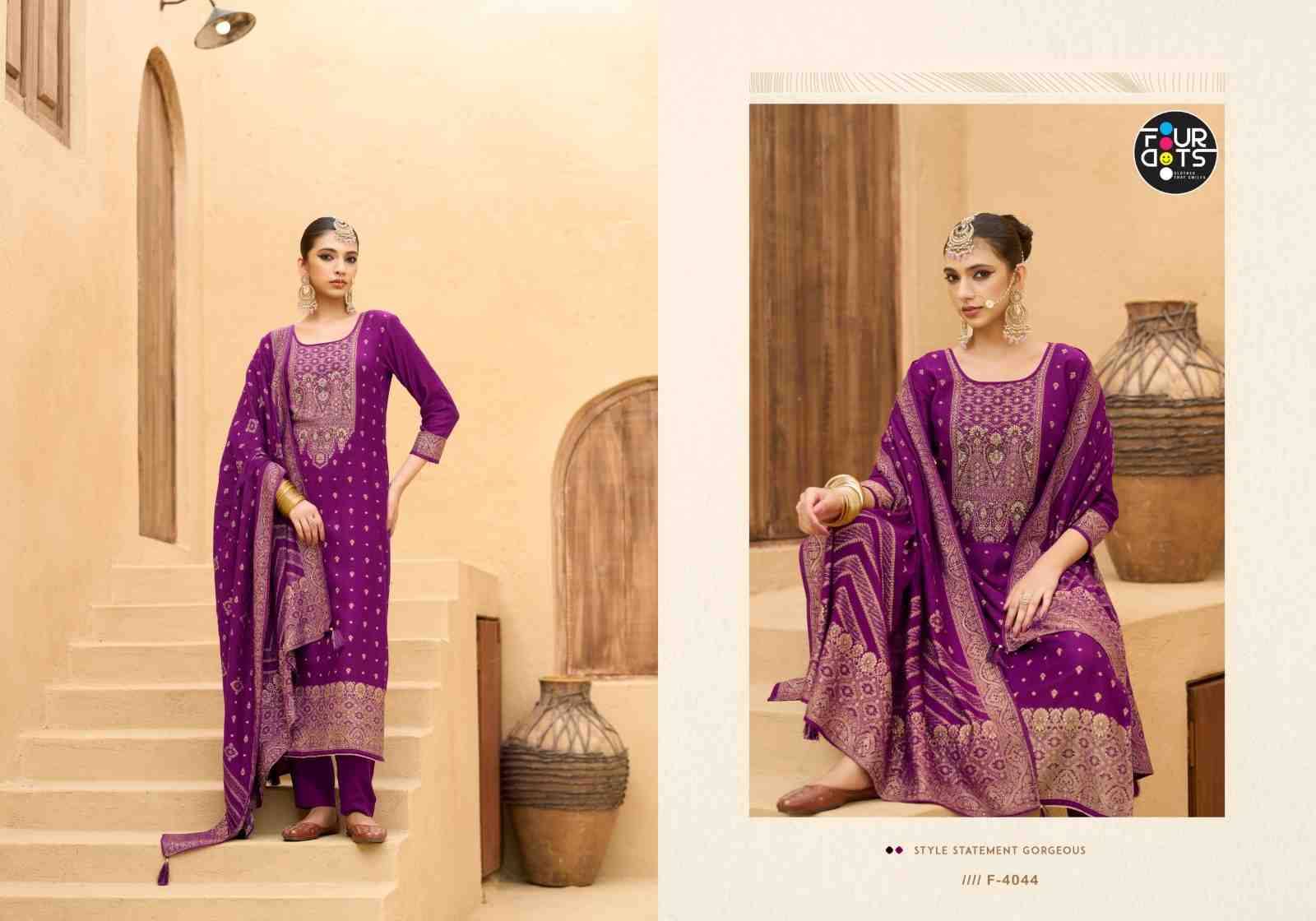 Amelia By Four Dots 4041 To 4044 Series Designer Stylish Fancy Colorful Beautiful Party Wear & Ethnic Wear Collection Viscose Pashmina Jacquard Dresses At Wholesale Price