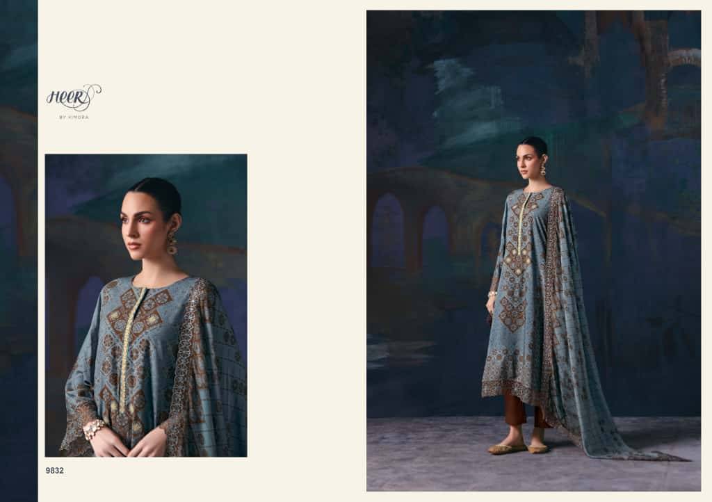 Romance By Kimora Fashion 9831 To 9836 Series Designer Festive Suits Collection Beautiful Stylish Fancy Colorful Party Wear & Occasional Wear Pure Muslin Dresses At Wholesale Price