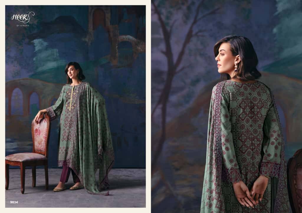 Romance By Kimora Fashion 9831 To 9836 Series Designer Festive Suits Collection Beautiful Stylish Fancy Colorful Party Wear & Occasional Wear Pure Muslin Dresses At Wholesale Price