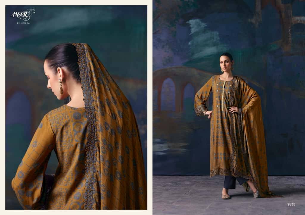 Romance By Kimora Fashion 9831 To 9836 Series Designer Festive Suits Collection Beautiful Stylish Fancy Colorful Party Wear & Occasional Wear Pure Muslin Dresses At Wholesale Price