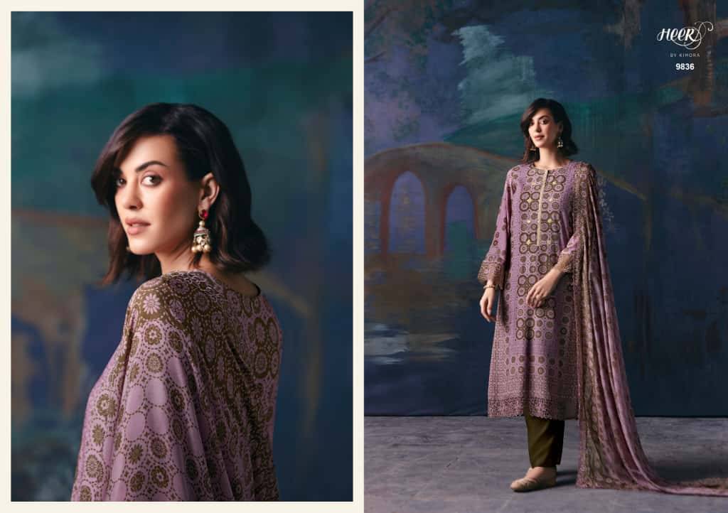 Romance By Kimora Fashion 9831 To 9836 Series Designer Festive Suits Collection Beautiful Stylish Fancy Colorful Party Wear & Occasional Wear Pure Muslin Dresses At Wholesale Price