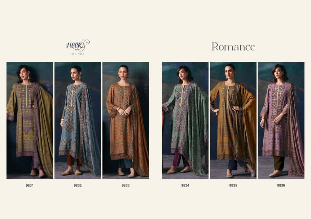 Romance By Kimora Fashion 9831 To 9836 Series Designer Festive Suits Collection Beautiful Stylish Fancy Colorful Party Wear & Occasional Wear Pure Muslin Dresses At Wholesale Price