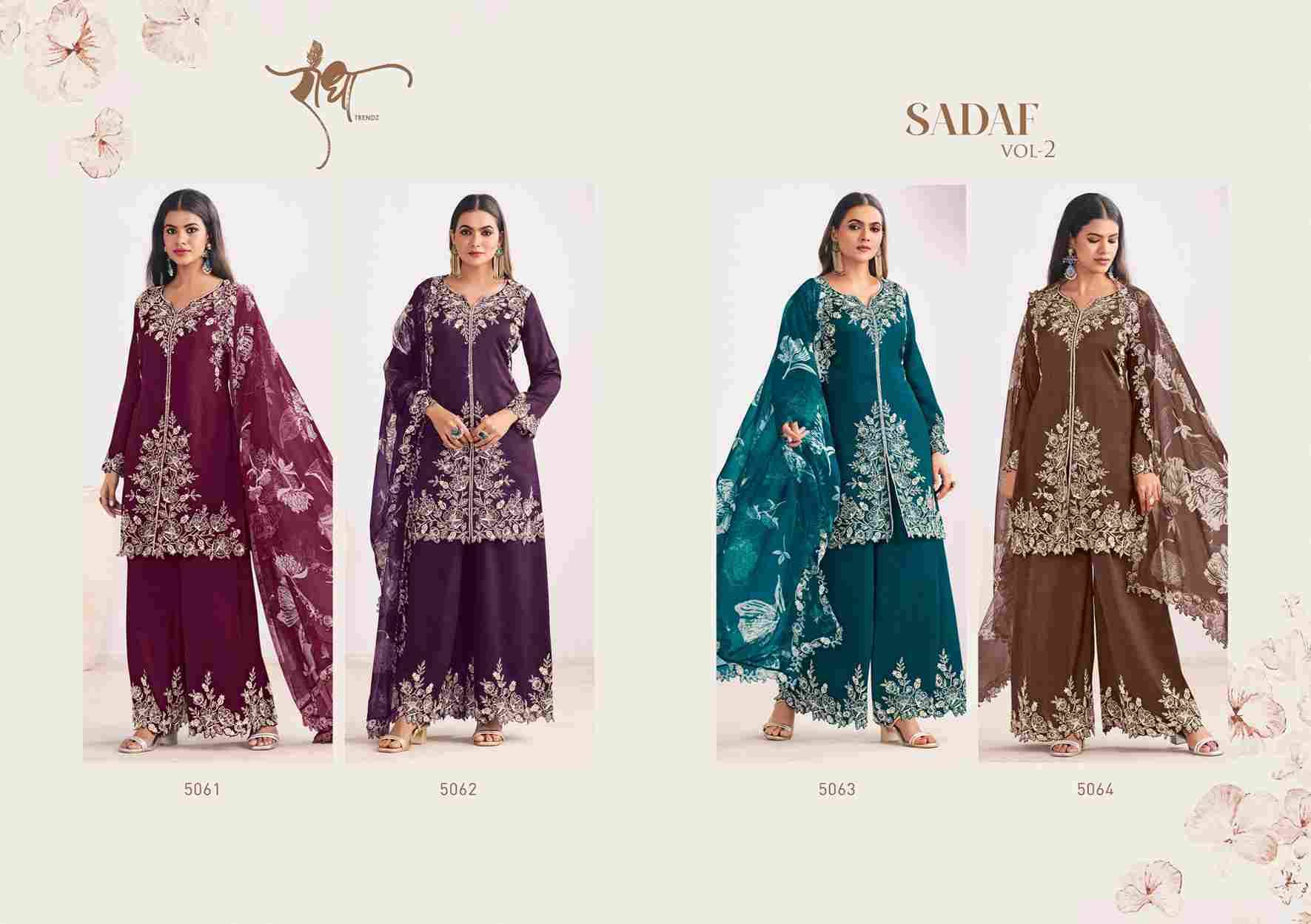 Sadaf Vol-2 By Radha Trendz 5061 To 5064 Series Festive Suits Beautiful Fancy Colorful Stylish Party Wear & Occasional Wear Premium Silk Dresses At Wholesale Price