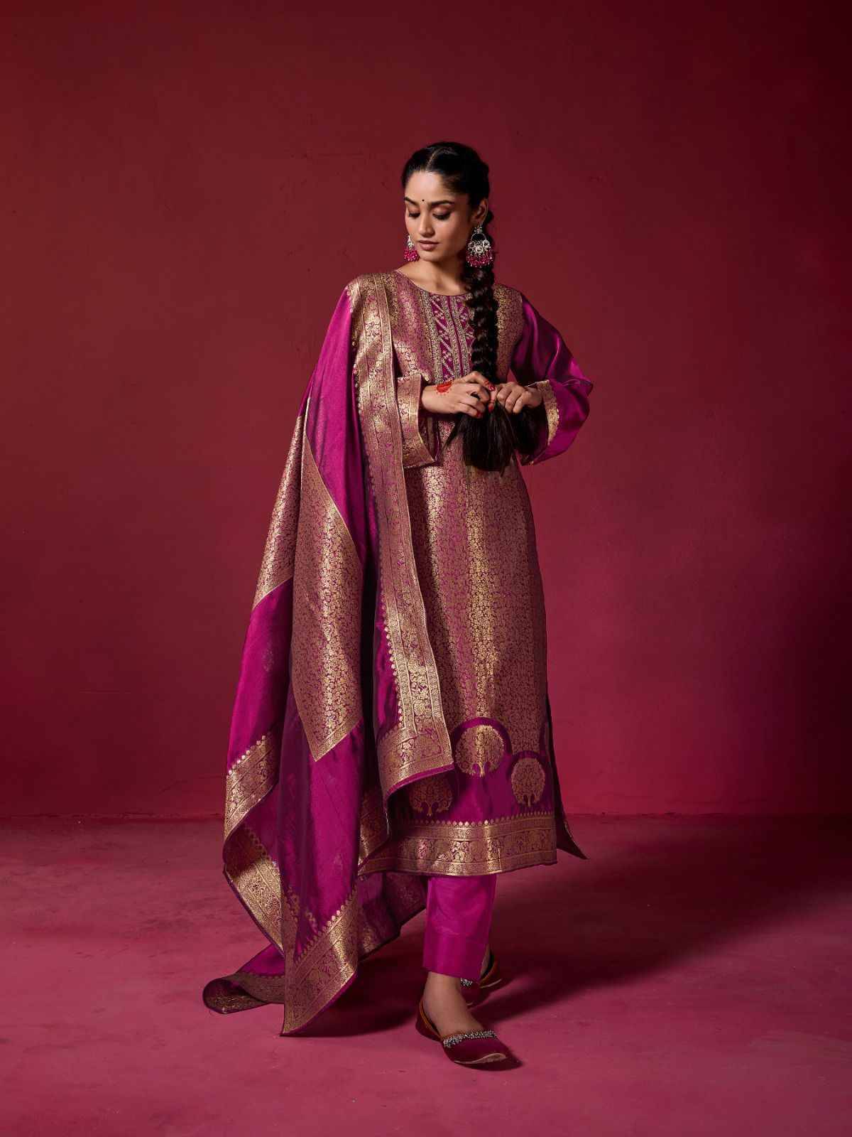 Sakhi By Ibiza 15637 To 15640 Series Beautiful Festive Suits Colorful Stylish Fancy Casual Wear & Ethnic Wear Pure Bangalori Silk Jacquard Dresses At Wholesale Price