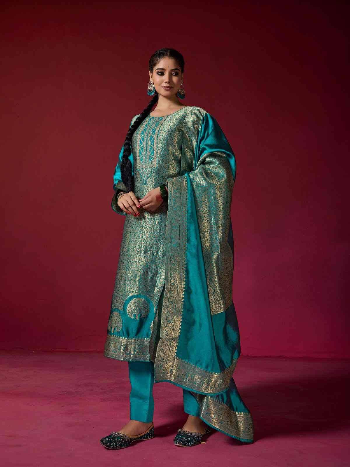 Sakhi By Ibiza 15637 To 15640 Series Beautiful Festive Suits Colorful Stylish Fancy Casual Wear & Ethnic Wear Pure Bangalori Silk Jacquard Dresses At Wholesale Price