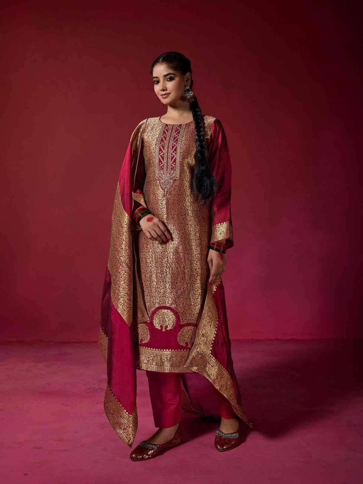 Sakhi By Ibiza 15637 To 15640 Series Beautiful Festive Suits Colorful Stylish Fancy Casual Wear & Ethnic Wear Pure Bangalori Silk Jacquard Dresses At Wholesale Price