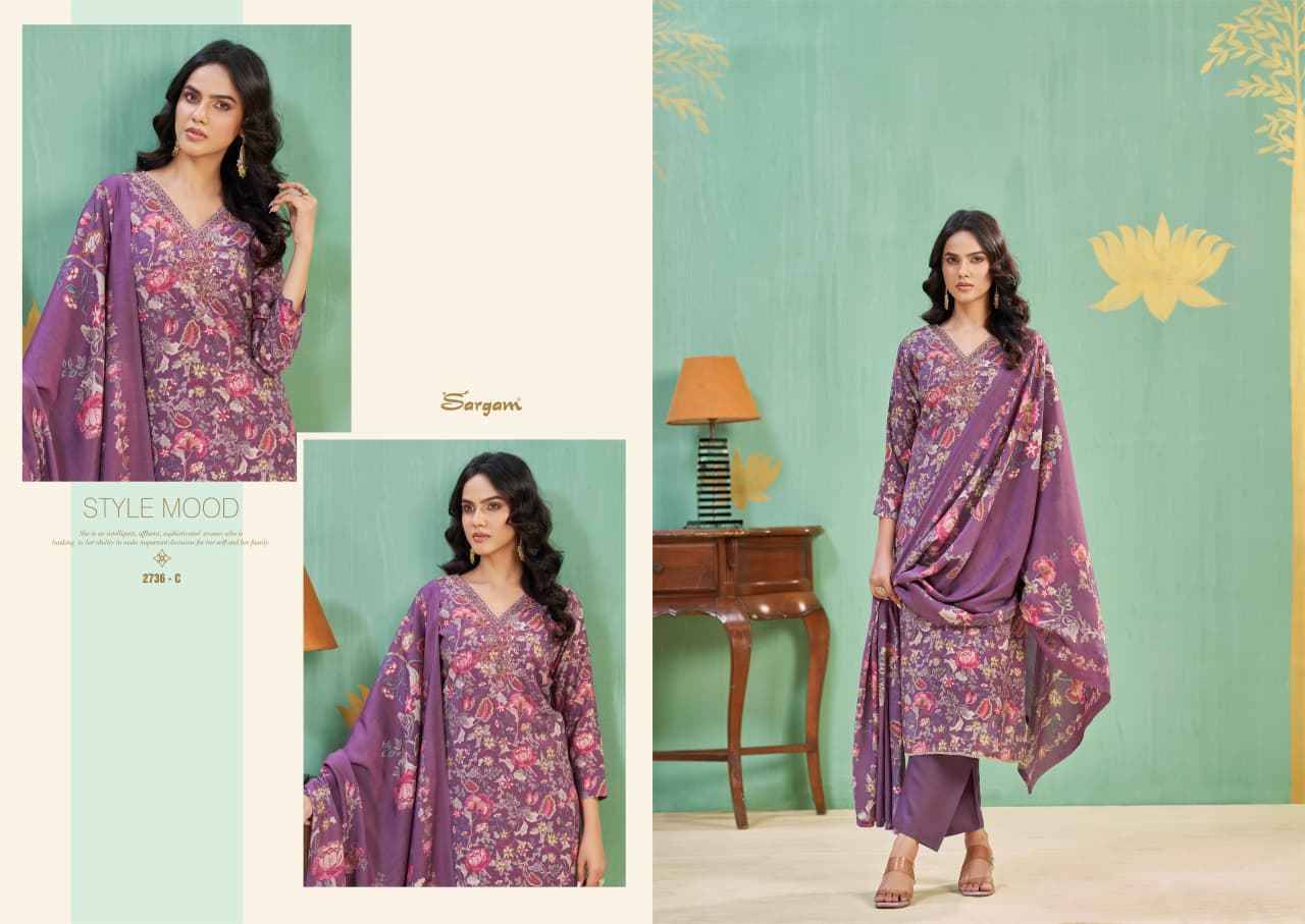 Nikisha Vol-6 By Sargam Prints 2736-A To 2736-D Series Beautiful Festive Suits Stylish Fancy Colorful Casual Wear & Ethnic Wear Viscose Modal Dresses At Wholesale Price