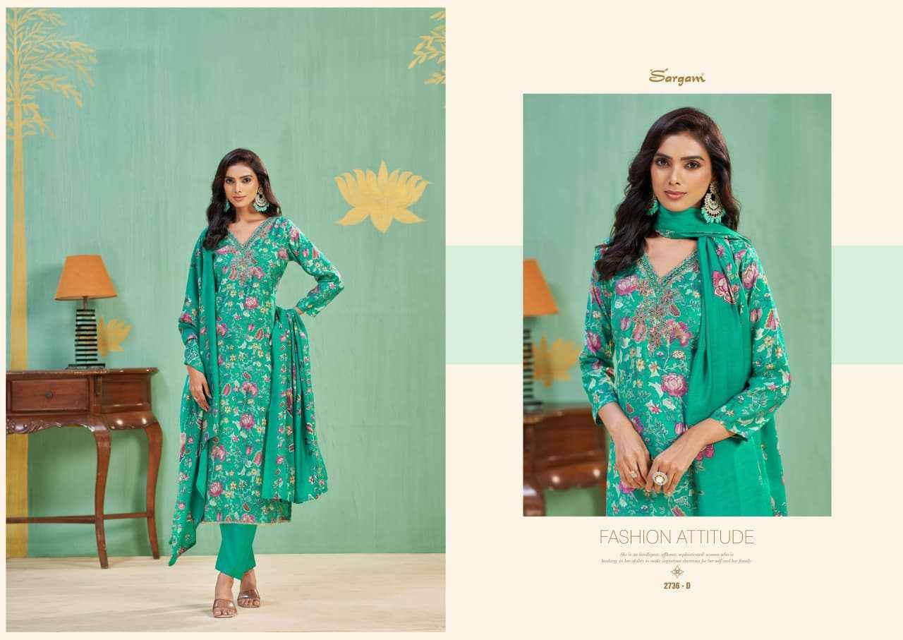Nikisha Vol-6 By Sargam Prints 2736-A To 2736-D Series Beautiful Festive Suits Stylish Fancy Colorful Casual Wear & Ethnic Wear Viscose Modal Dresses At Wholesale Price