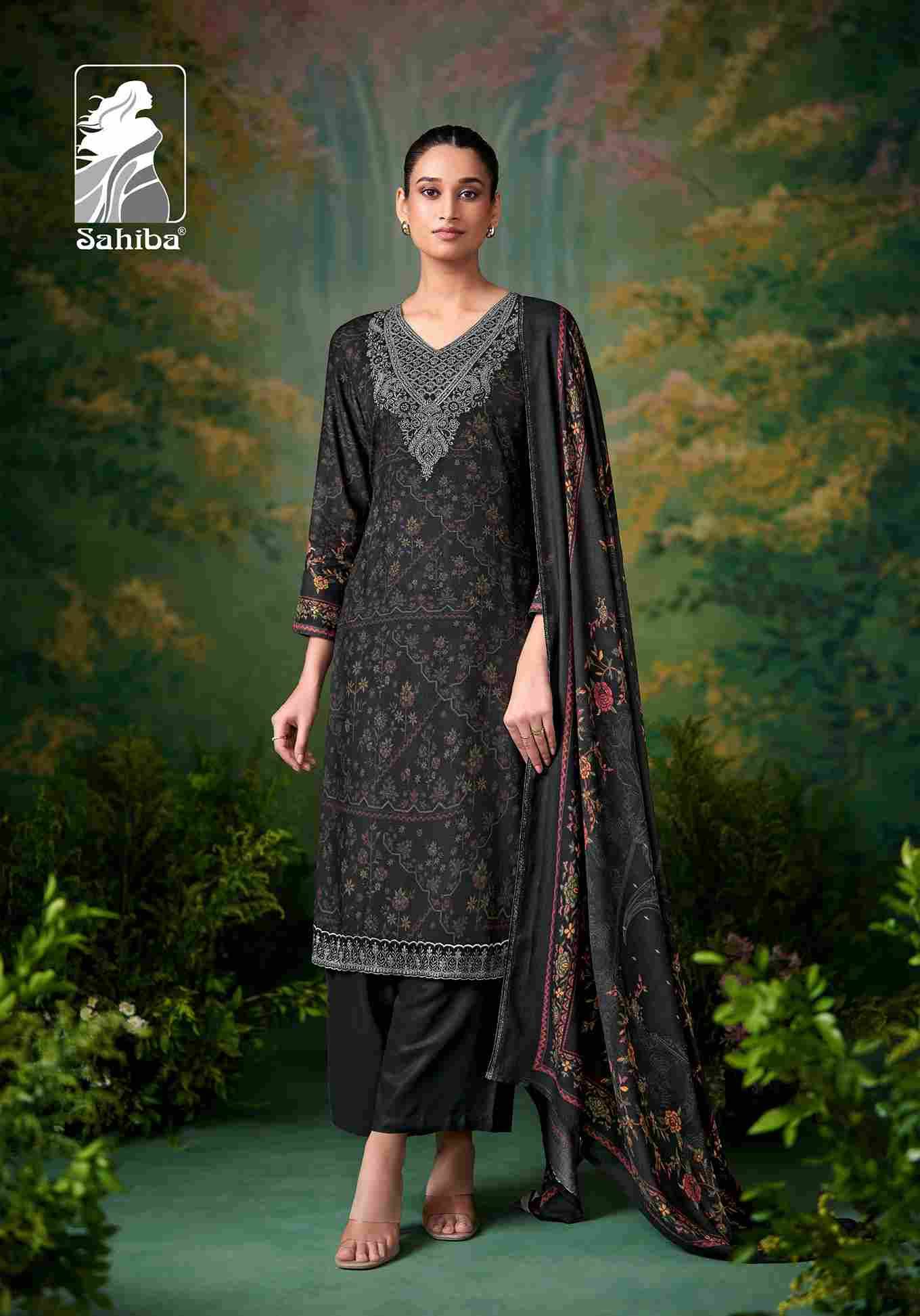 Shazmina By Sahiba Fabrics Beautiful Festive Suits Colorful Stylish Fancy Casual Wear & Ethnic Wear Pure Pashmina Print Dresses At Wholesale Price