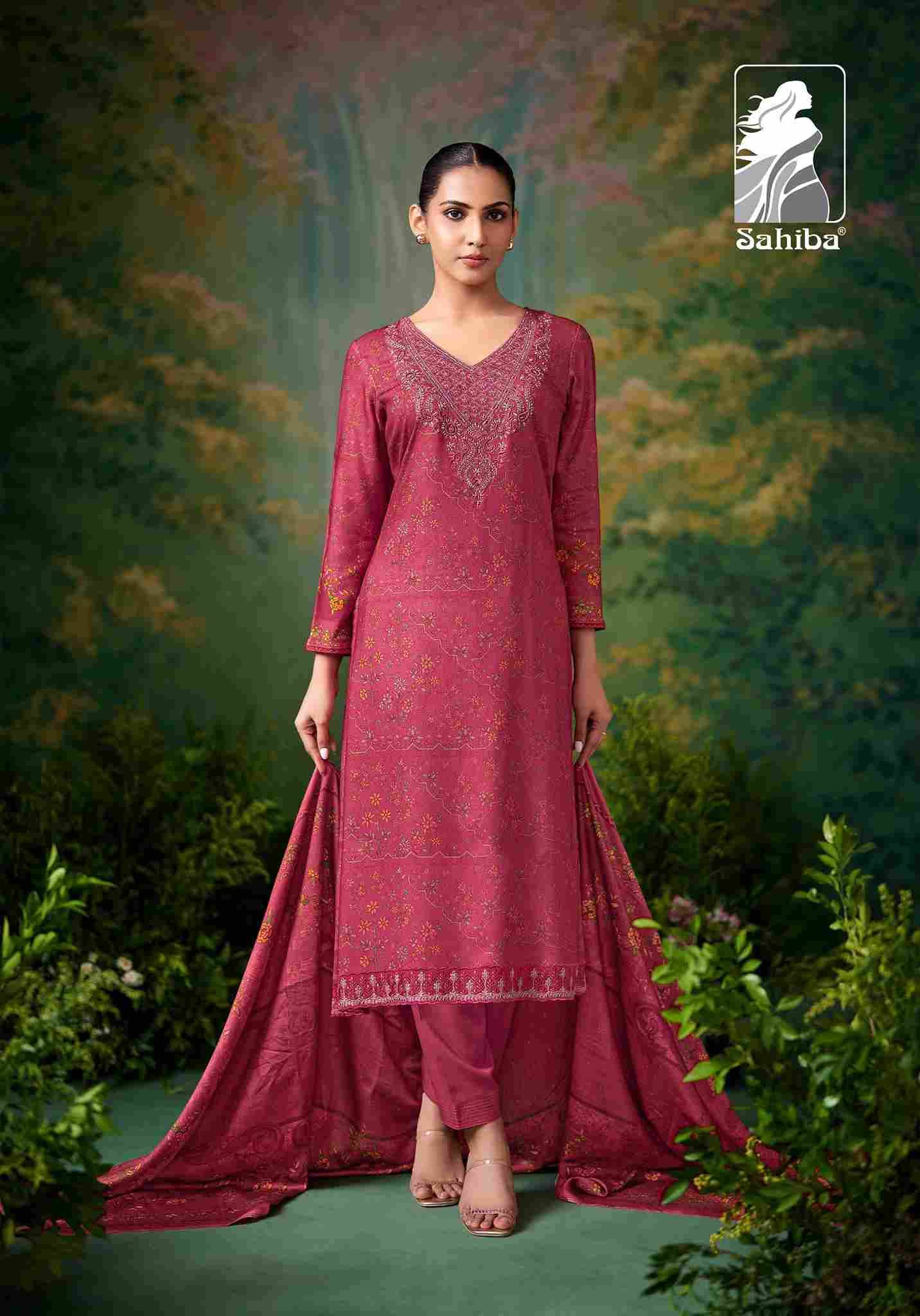Shazmina By Sahiba Fabrics Beautiful Festive Suits Colorful Stylish Fancy Casual Wear & Ethnic Wear Pure Pashmina Print Dresses At Wholesale Price