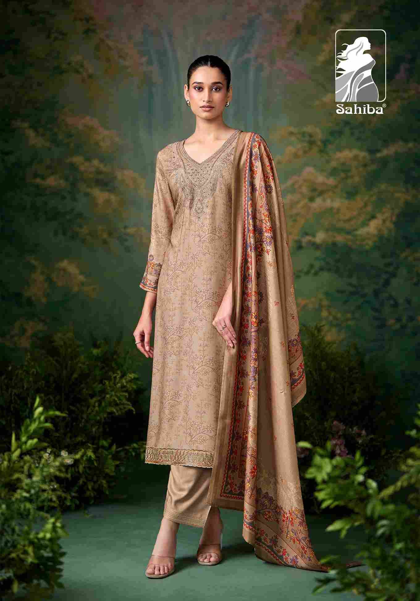 Shazmina By Sahiba Fabrics Beautiful Festive Suits Colorful Stylish Fancy Casual Wear & Ethnic Wear Pure Pashmina Print Dresses At Wholesale Price