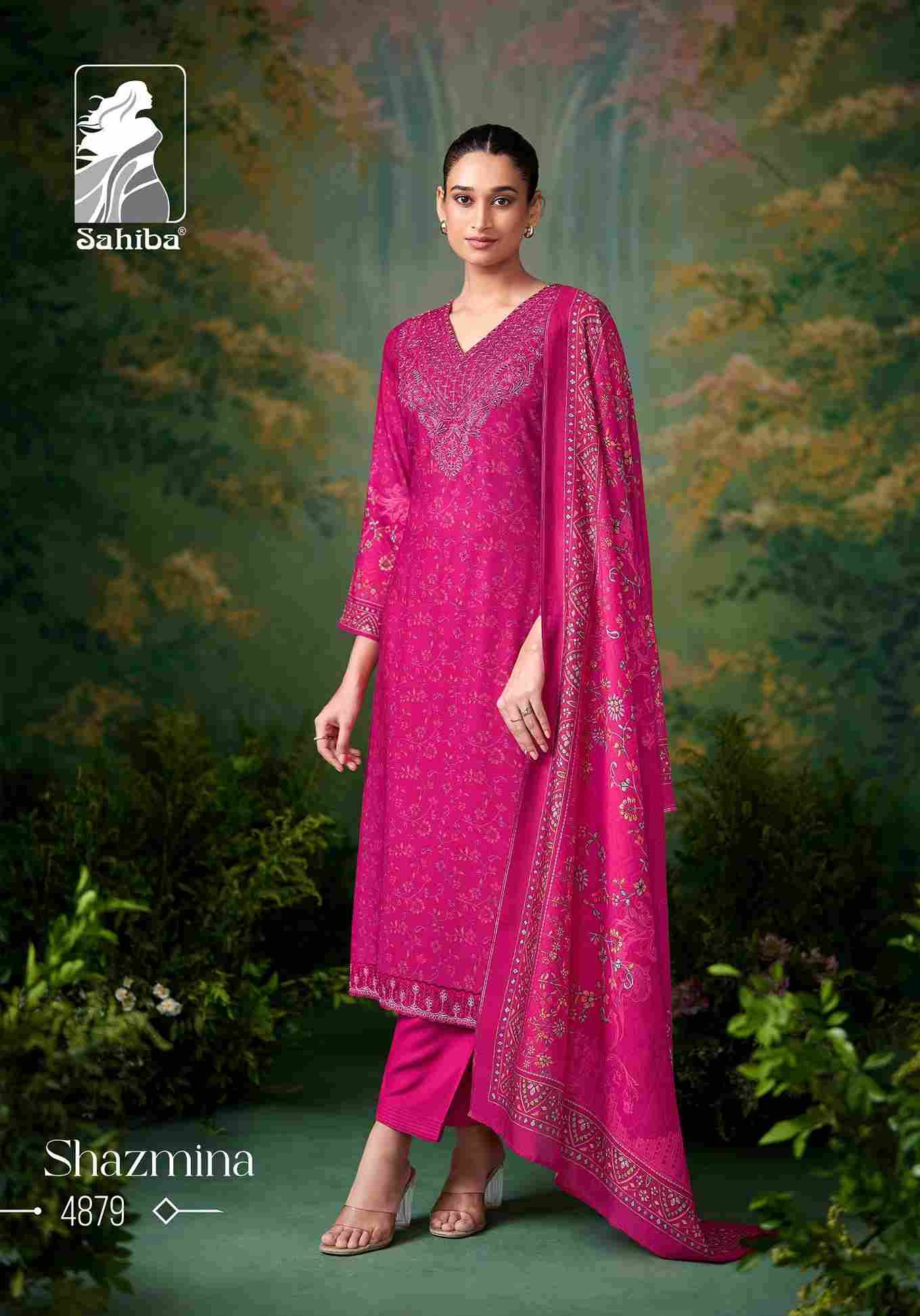 Shazmina By Sahiba Fabrics Beautiful Festive Suits Colorful Stylish Fancy Casual Wear & Ethnic Wear Pure Pashmina Print Dresses At Wholesale Price
