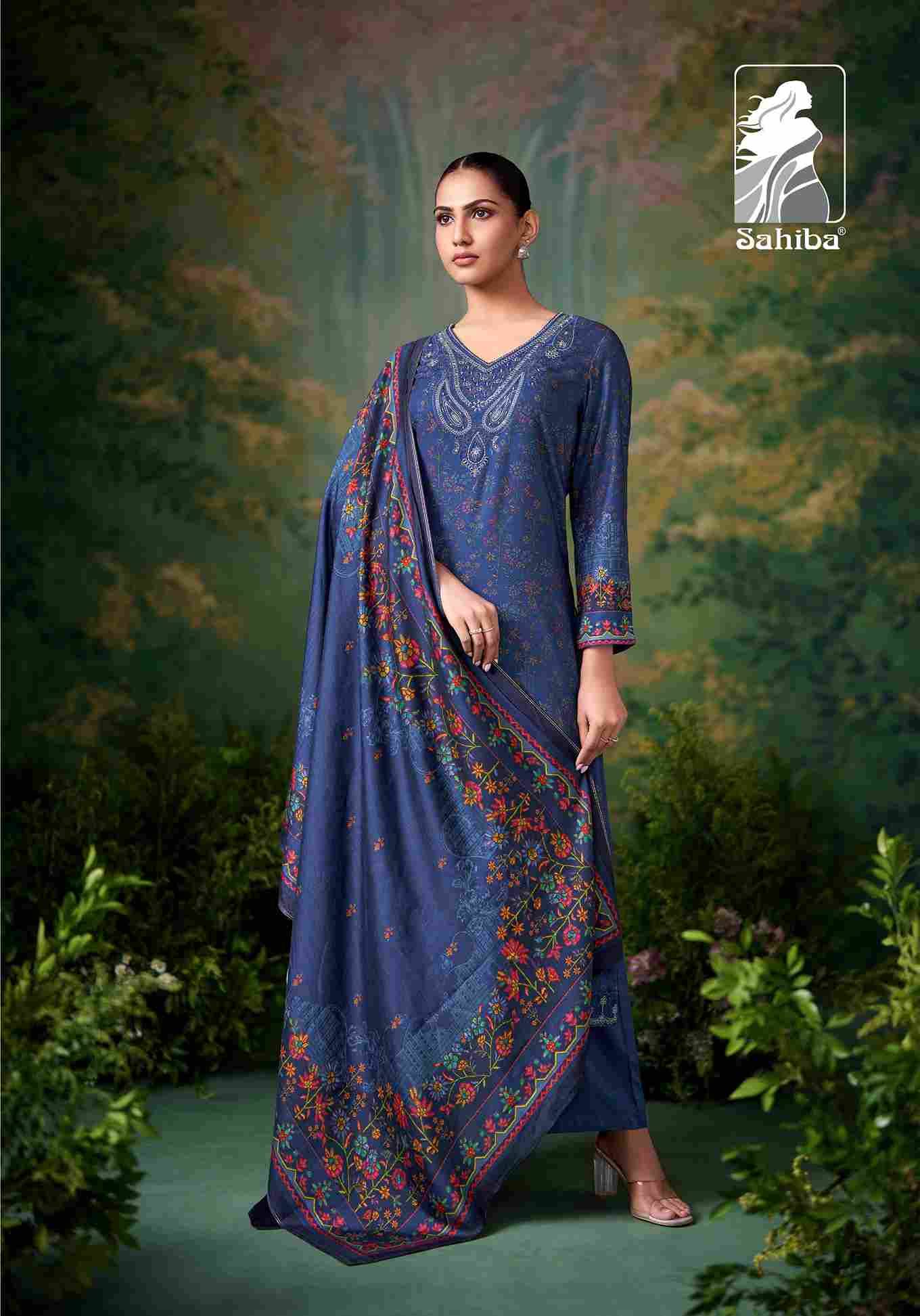 Shazmina By Sahiba Fabrics Beautiful Festive Suits Colorful Stylish Fancy Casual Wear & Ethnic Wear Pure Pashmina Print Dresses At Wholesale Price