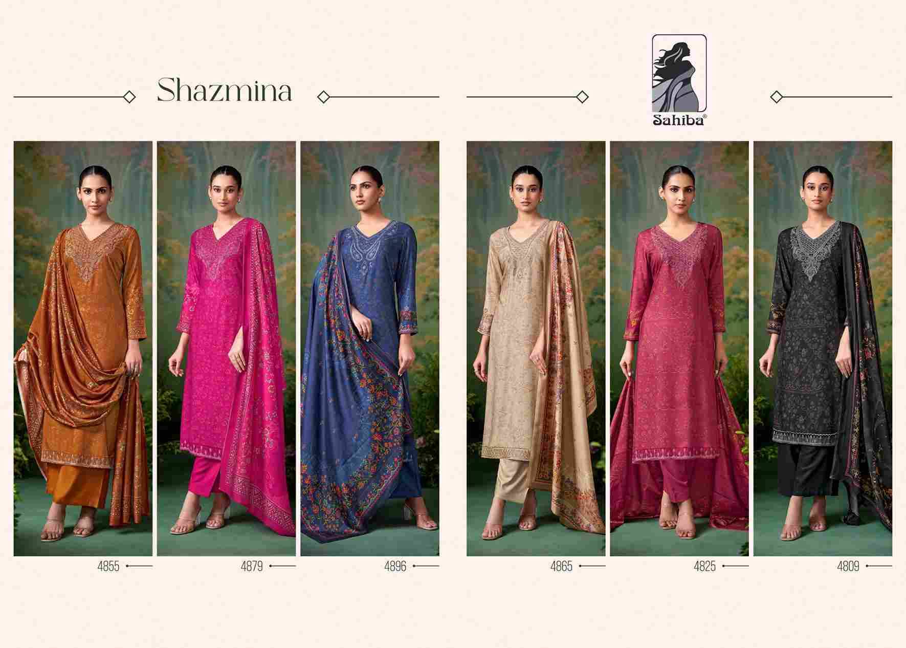 Shazmina By Sahiba Fabrics Beautiful Festive Suits Colorful Stylish Fancy Casual Wear & Ethnic Wear Pure Pashmina Print Dresses At Wholesale Price