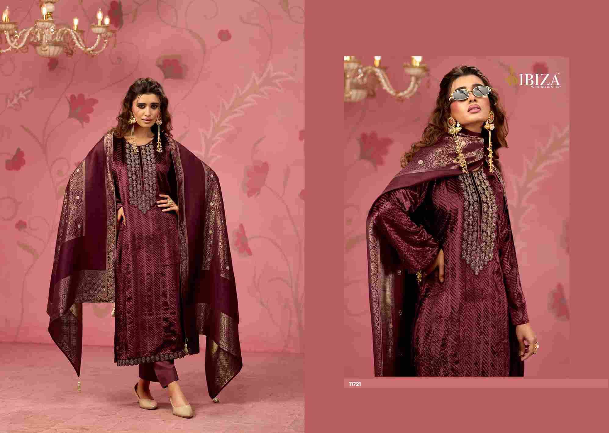 Kashvi By Ibiza 11721 To 11724 Series Beautiful Festive Suits Colorful Stylish Fancy Casual Wear & Ethnic Wear Pure Velvet Dresses At Wholesale Price