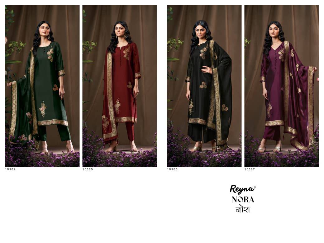 Nora By Reyna 10364 To 10367 Series Beautiful Festive Suits Colorful Stylish Fancy Casual Wear & Ethnic Wear Pure Viscose Silk Dresses At Wholesale Price