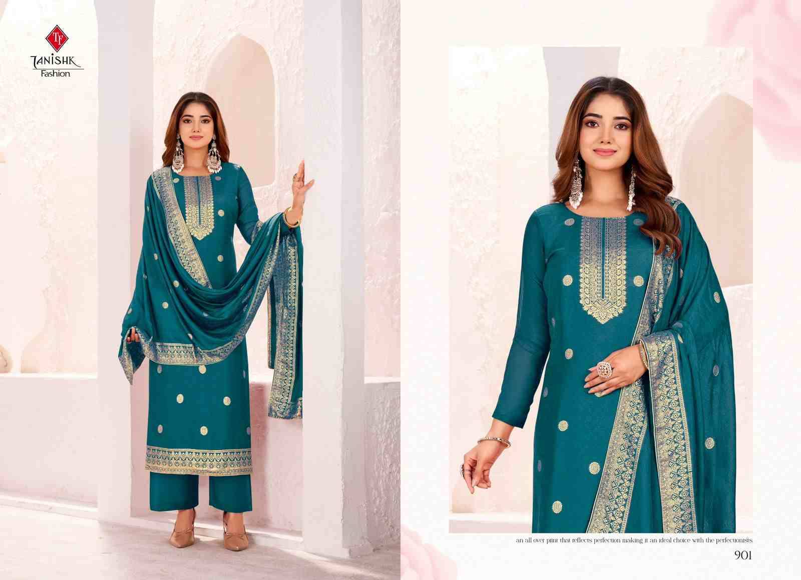 Sindoor By Tanishk Fashion 901 To 904 Series Beautiful Festive Suits Colorful Stylish Fancy Casual Wear & Ethnic Wear Muslin Jacquard Dresses At Wholesale Price