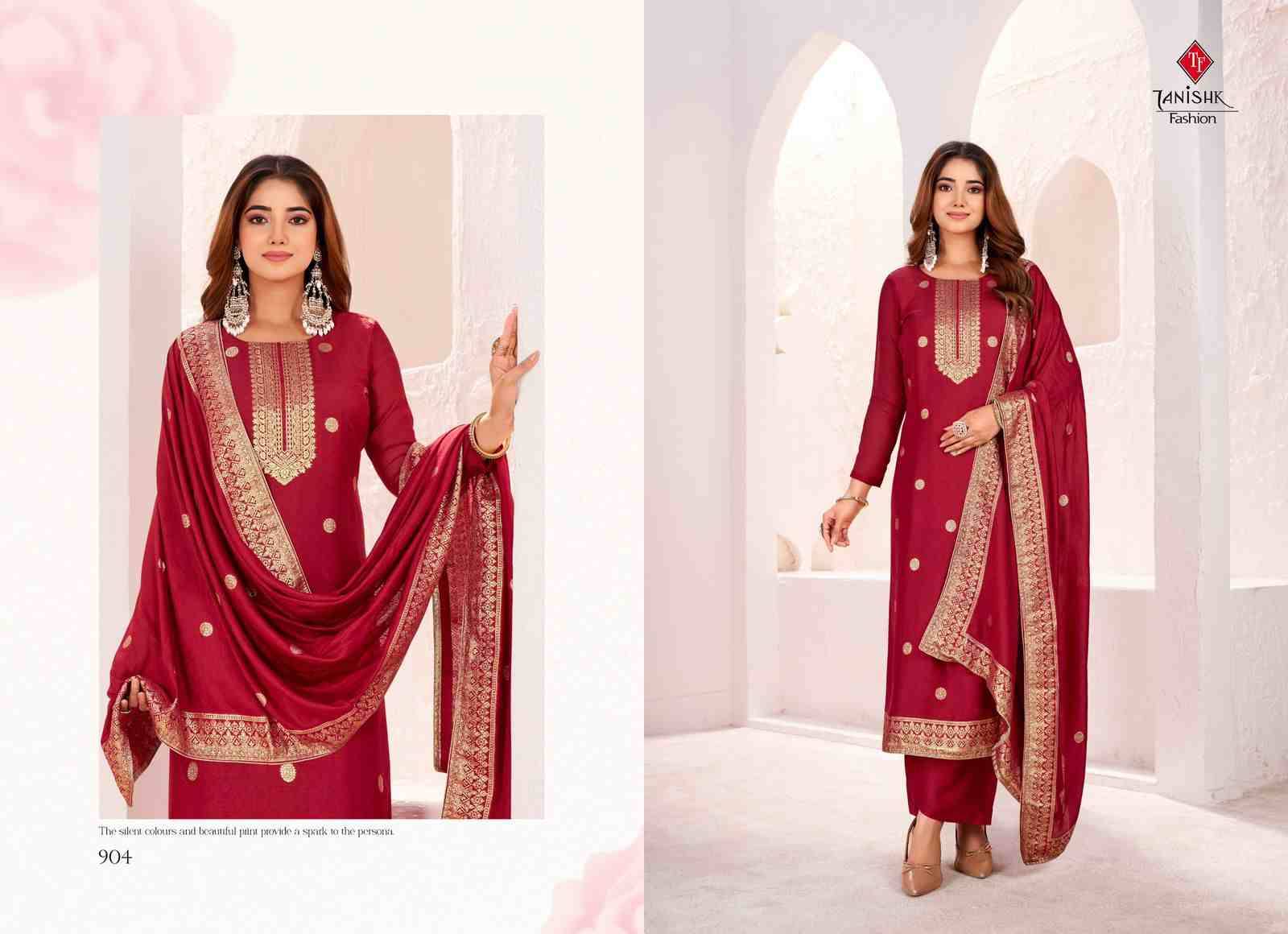 Sindoor By Tanishk Fashion 901 To 904 Series Beautiful Festive Suits Colorful Stylish Fancy Casual Wear & Ethnic Wear Muslin Jacquard Dresses At Wholesale Price