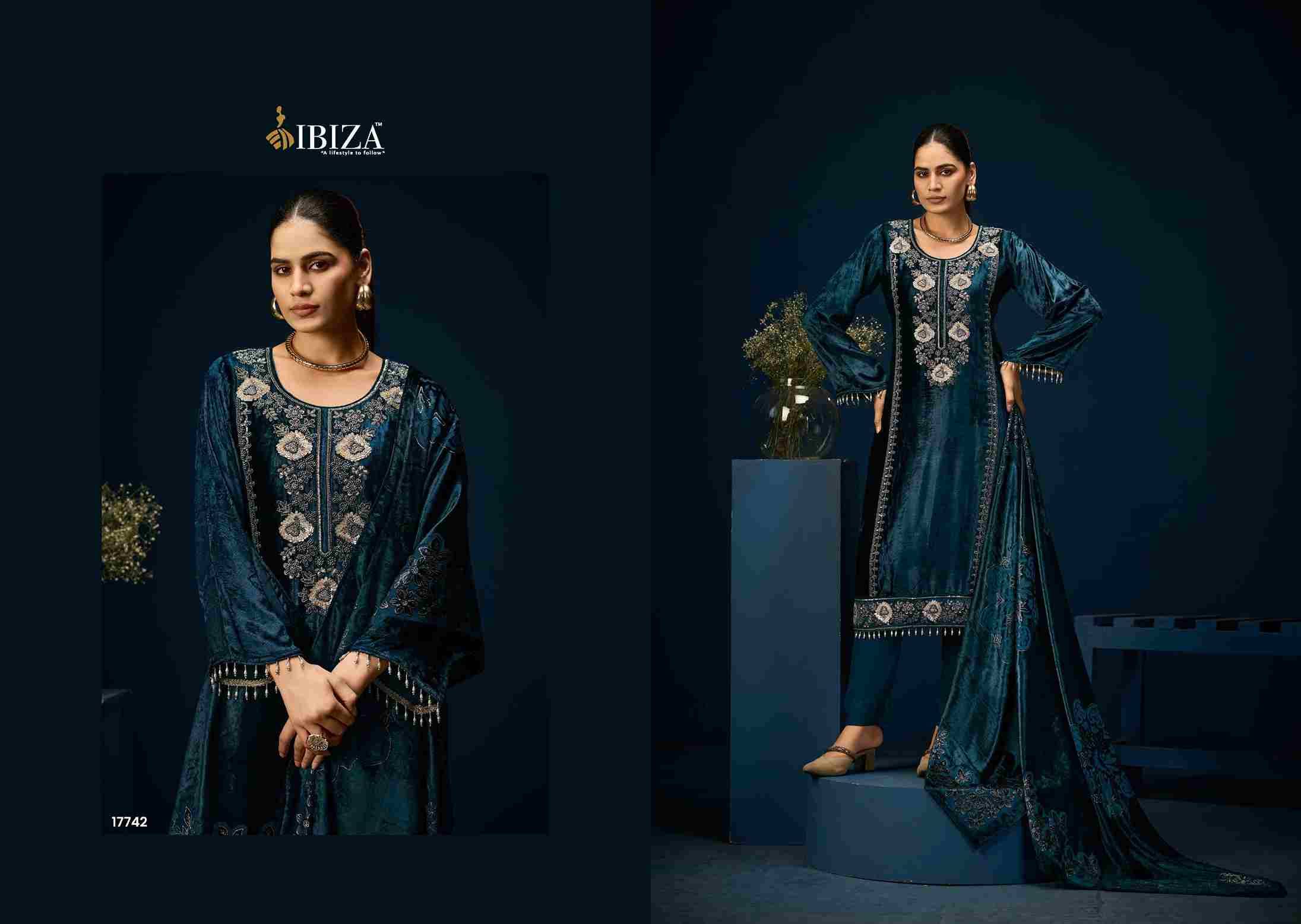 Oudh By Ibiza 17741 To 17744 Series Beautiful Festive Suits Colorful Stylish Fancy Casual Wear & Ethnic Wear Pure Velvet Dresses At Wholesale Price