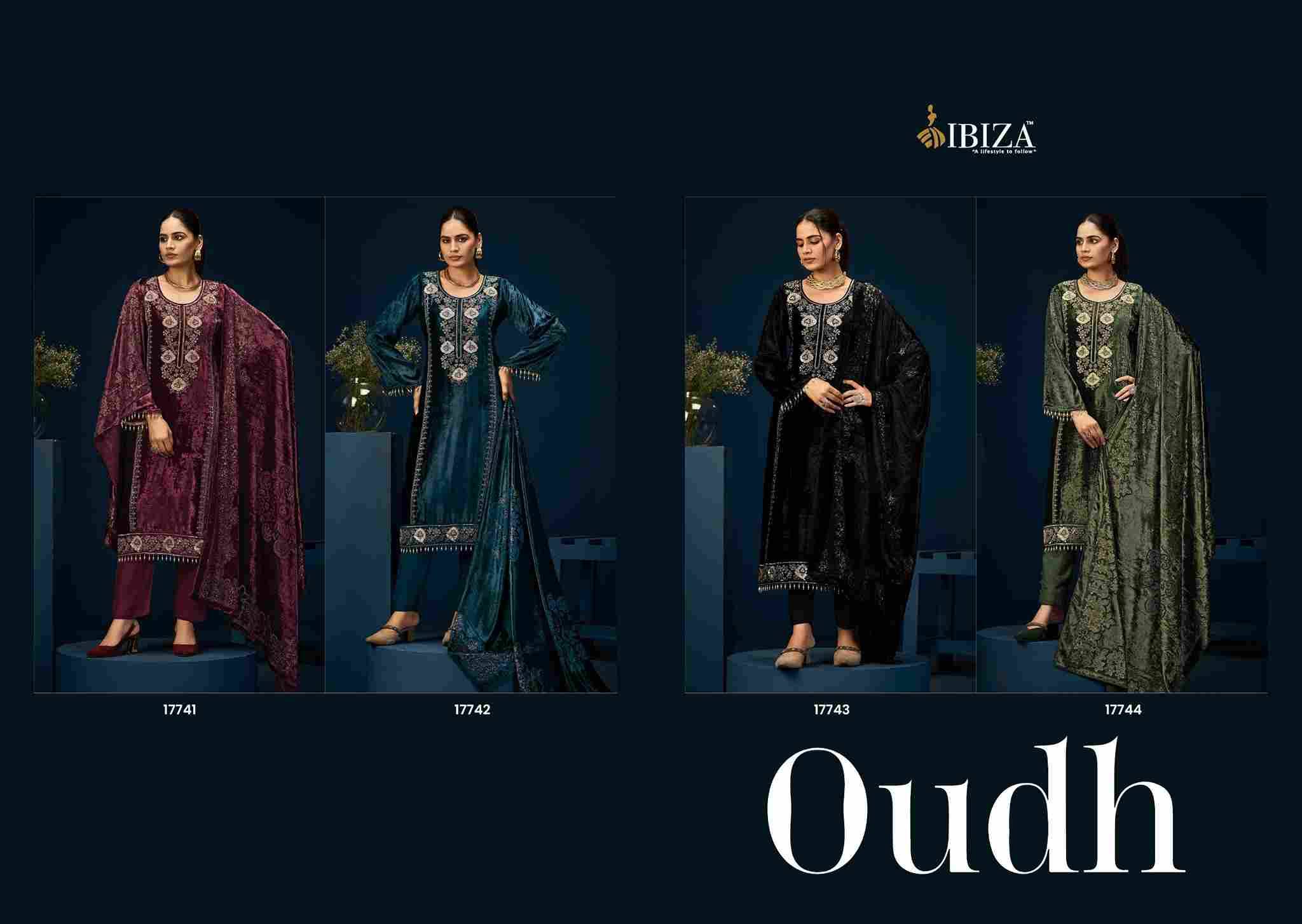 Oudh By Ibiza 17741 To 17744 Series Beautiful Festive Suits Colorful Stylish Fancy Casual Wear & Ethnic Wear Pure Velvet Dresses At Wholesale Price