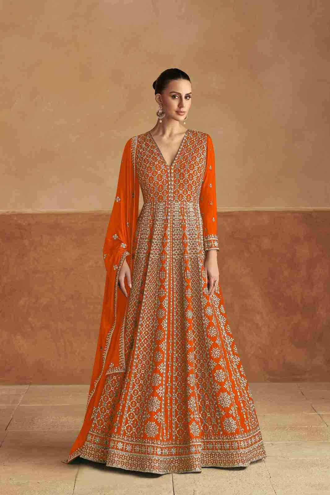 Nagma Gold By Gulkayra Designer 7510-I To 7510-L Series Designer Stylish Fancy Colorful Beautiful Party Wear & Ethnic Wear Collection Chinnon Gown With Bottom At Wholesale Price