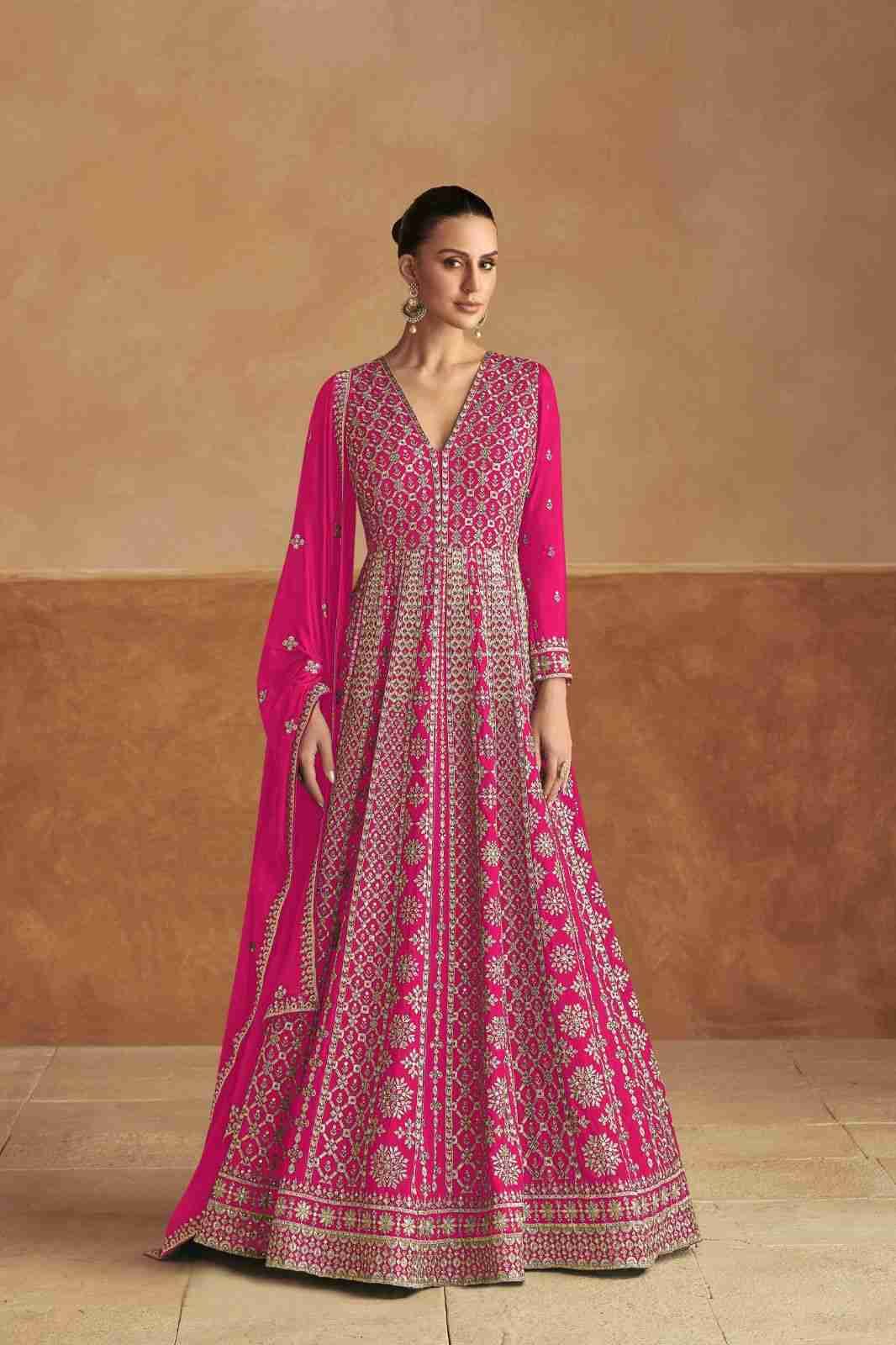 Nagma Gold By Gulkayra Designer 7510-I To 7510-L Series Designer Stylish Fancy Colorful Beautiful Party Wear & Ethnic Wear Collection Chinnon Gown With Bottom At Wholesale Price
