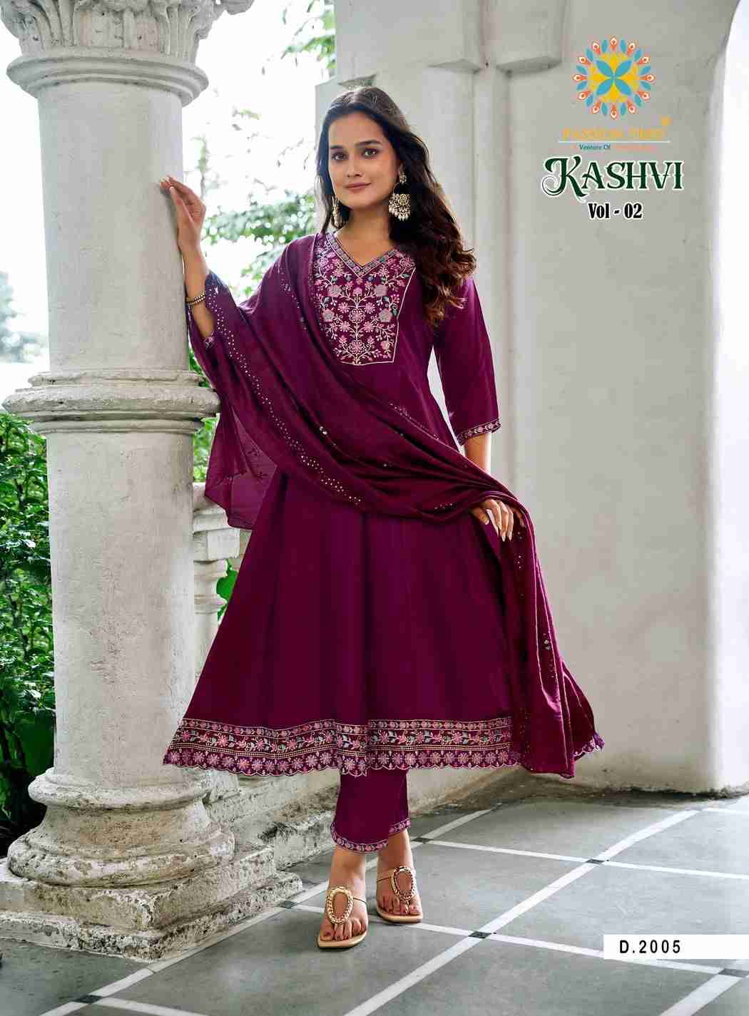 Kashvi Vol-2 By Passion Tree 2001 To 2008 Series Beautiful Festive Suits Colorful Stylish Fancy Casual Wear & Ethnic Wear Vichitra Silk Dresses At Wholesale Price