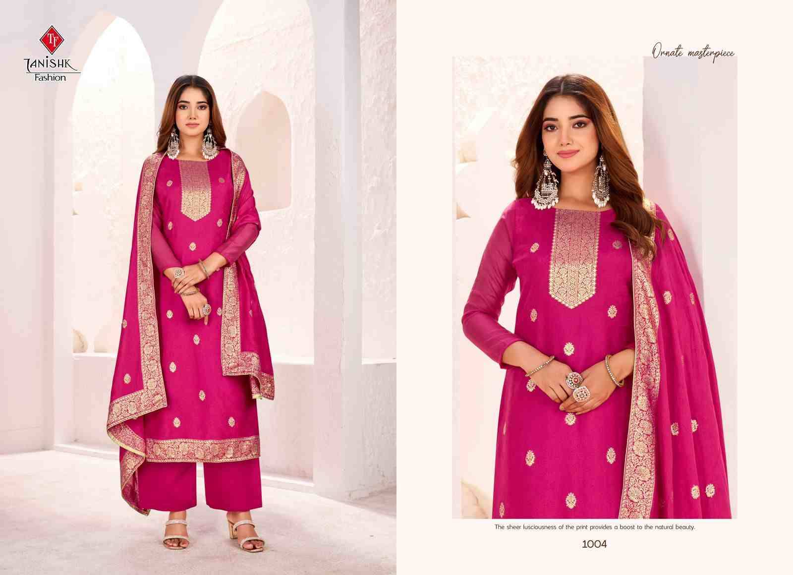 Evira By Tanishk Fashion 1001 To 1004 Series Beautiful Festive Suits Colorful Stylish Fancy Casual Wear & Ethnic Wear Muslin Jacquard Dresses At Wholesale Price