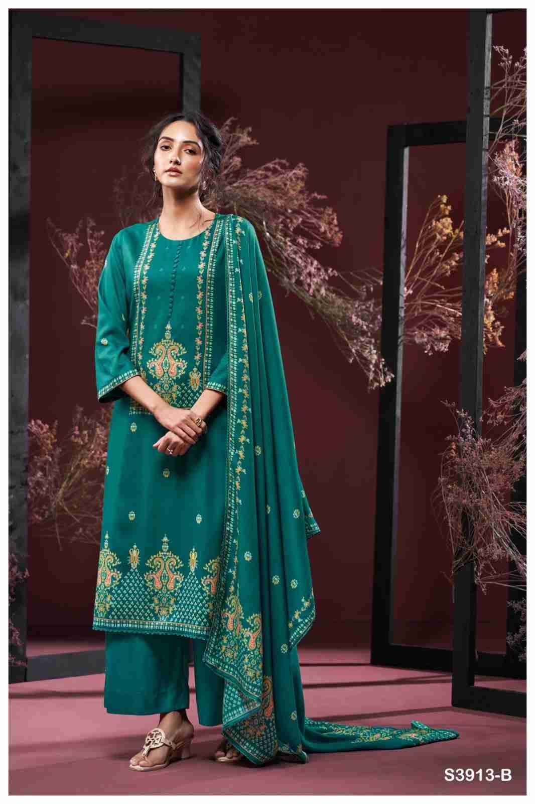Gulnaz-3913 By Ganga Fashion 3913-A To 3913-D Series Beautiful Festive Suits Stylish Colorful Fancy Casual Wear & Ethnic Wear Premium Pashmina Print Dresses At Wholesale Price