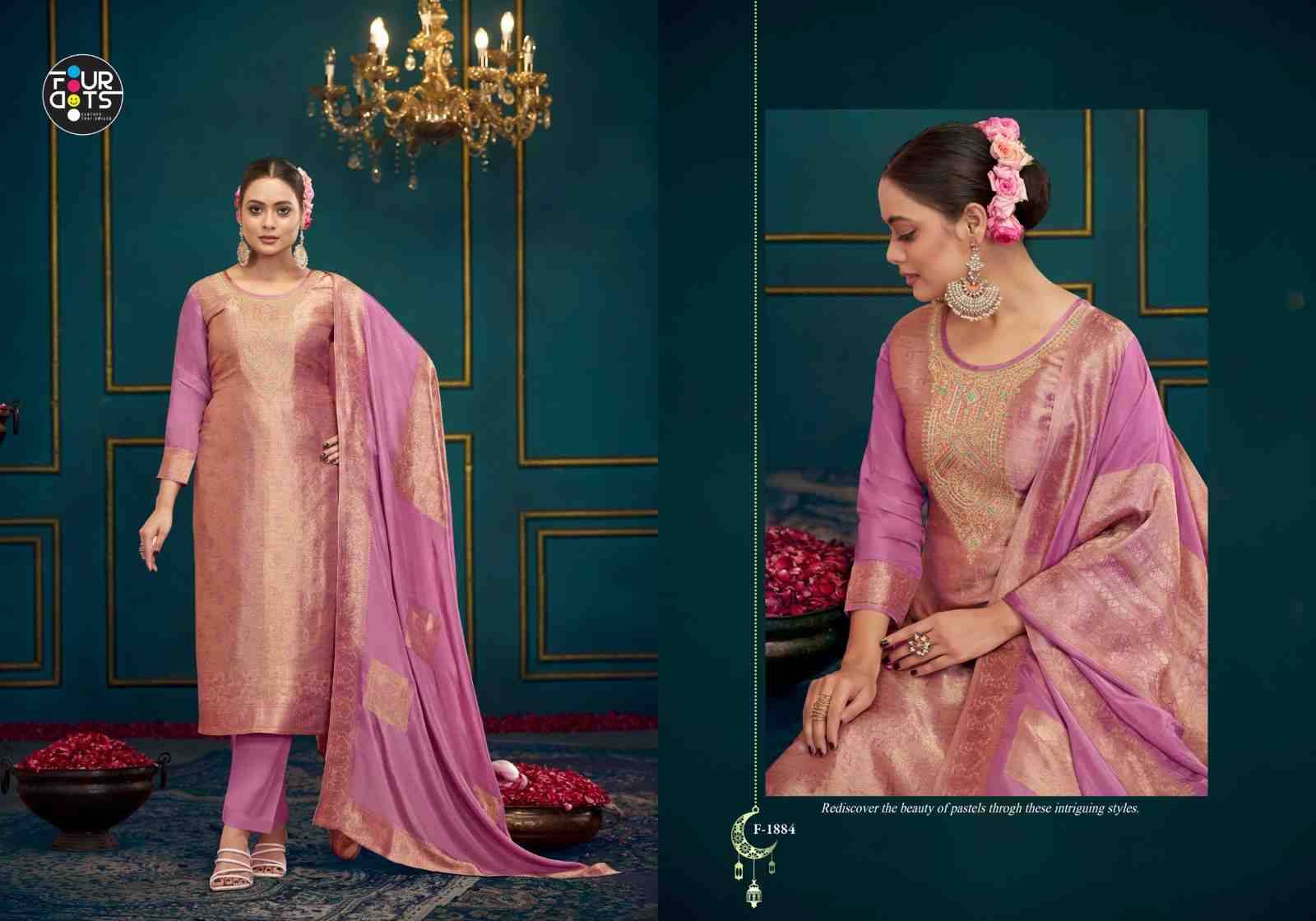 Vera By Four Dots 1881 To 1884 Series Designer Stylish Fancy Colorful Beautiful Party Wear & Ethnic Wear Collection Viscose Silk Jacquard Dresses At Wholesale Price