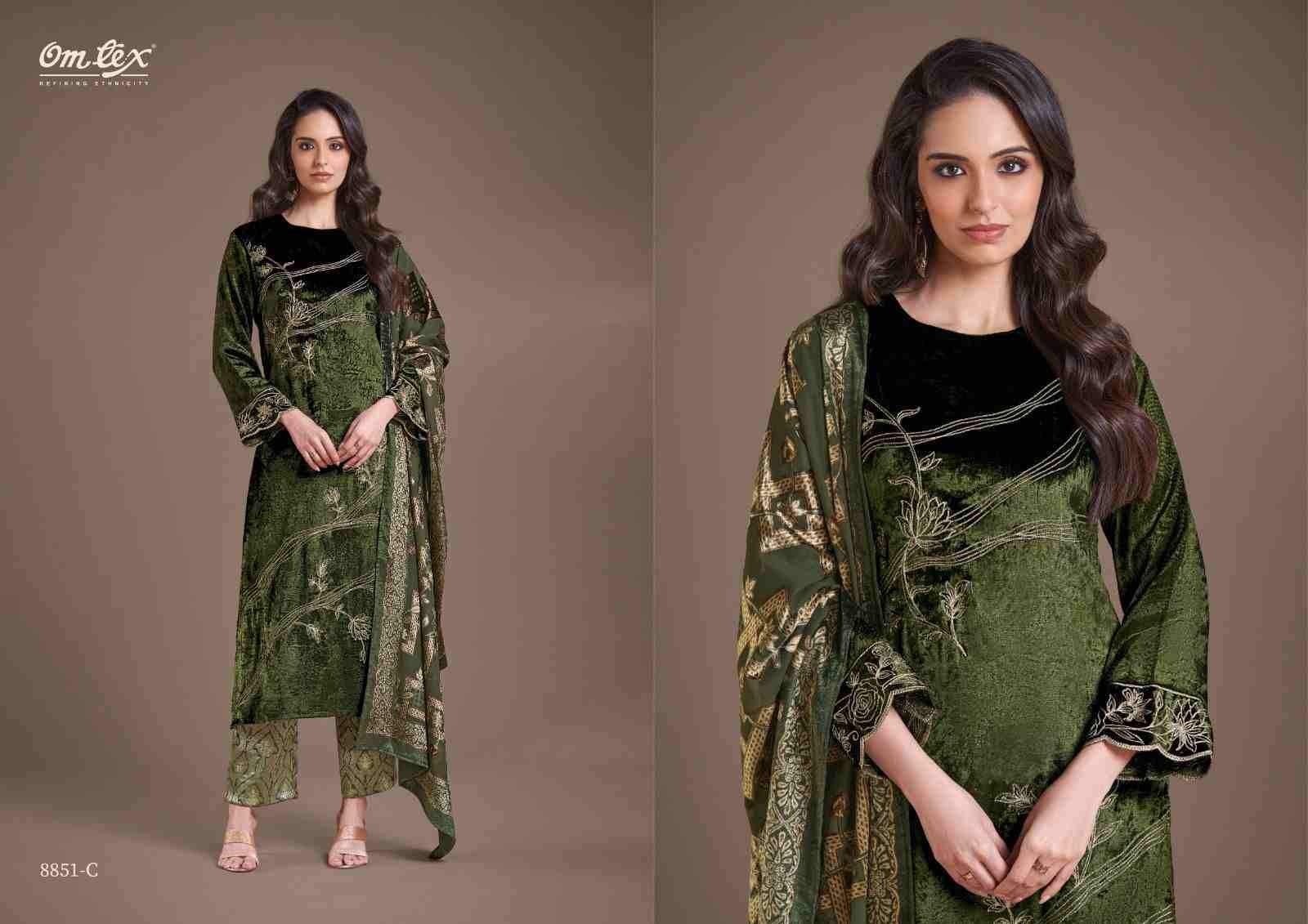 Ritha Vol-27 By Om Tex 8851-A To 8851-D Series Beautiful Festive Suits Colorful Stylish Fancy Casual Wear & Ethnic Wear Viscose Velvet Dresses At Wholesale Price