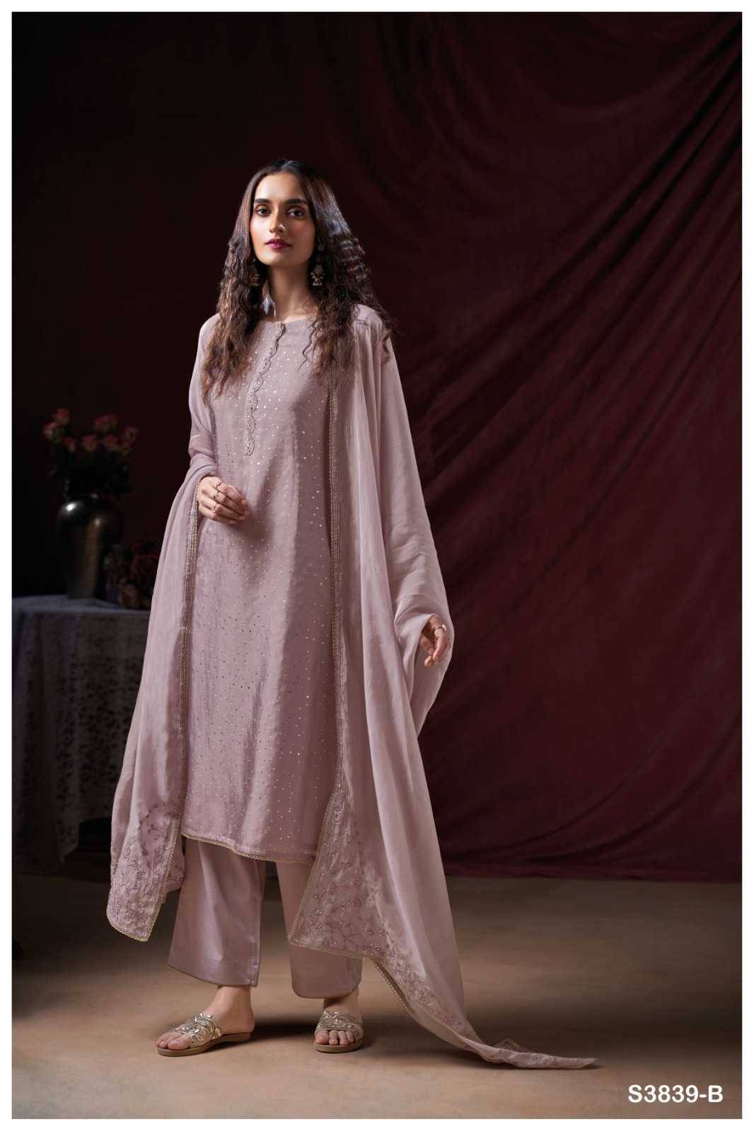 Maysha-3839 By Ganga Fashion 3839-A To 3839-B Series Beautiful Festive Suits Stylish Colorful Fancy Casual Wear & Ethnic Wear Premium Bemberg Silk Print Dresses At Wholesale Price