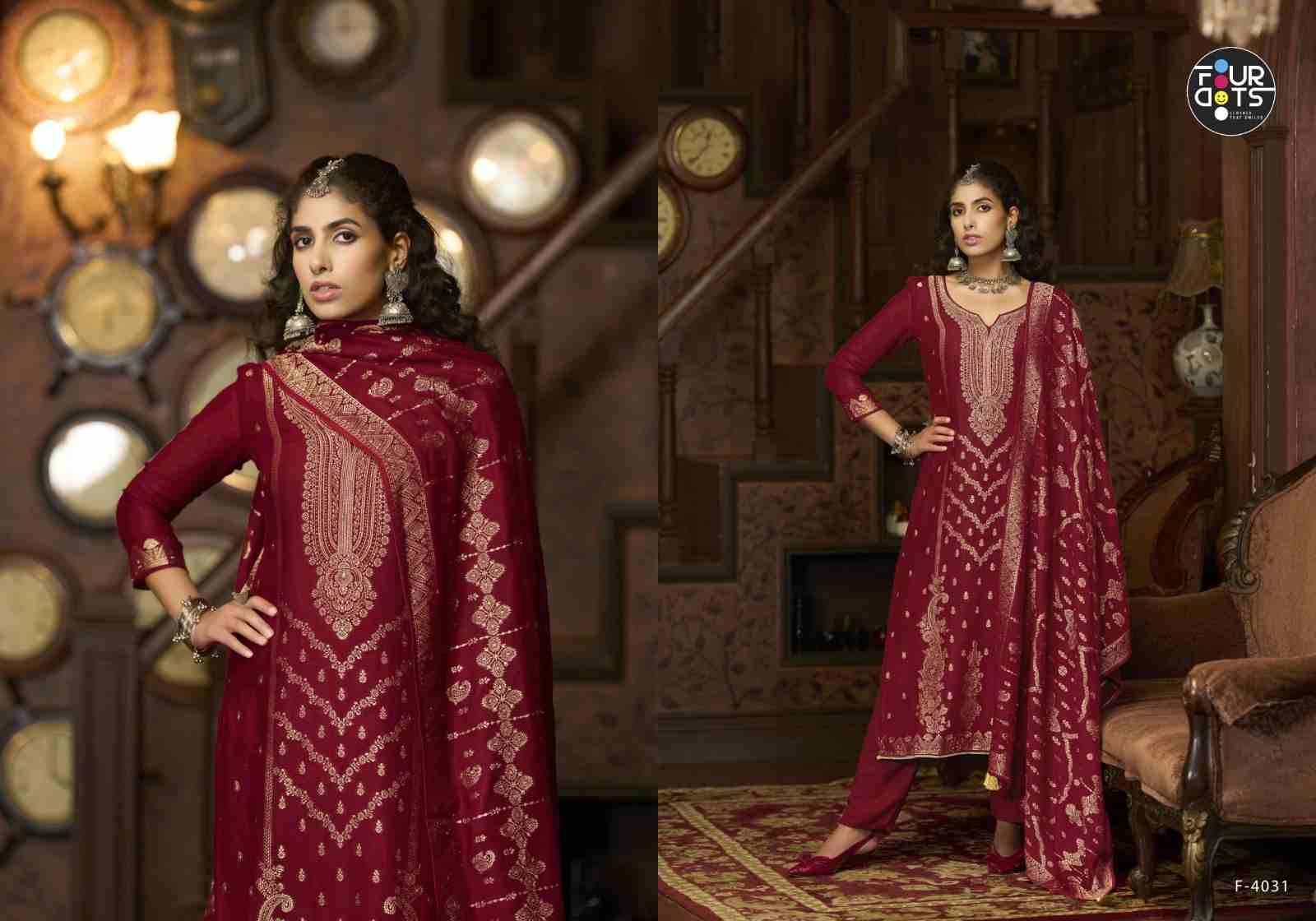 Emmie By Four Dots 4031 To 4034 Series Designer Stylish Fancy Colorful Beautiful Party Wear & Ethnic Wear Collection Viscose Pashmina Jacquard Dresses At Wholesale Price