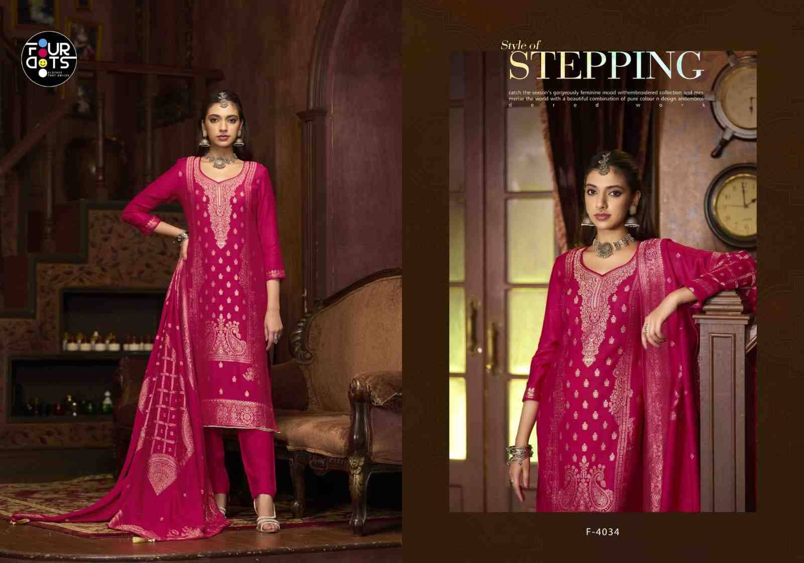 Emmie By Four Dots 4031 To 4034 Series Designer Stylish Fancy Colorful Beautiful Party Wear & Ethnic Wear Collection Viscose Pashmina Jacquard Dresses At Wholesale Price