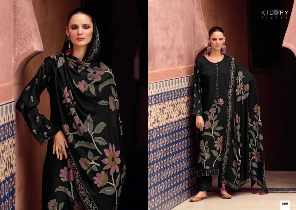 Zarina Excel By Kilory 1891 To 1896 Series Designer Festive Suits Beautiful Fancy Colorful Stylish Party Wear & Occasional Wear Pure Viscose Pashmina Dresses At Wholesale Price