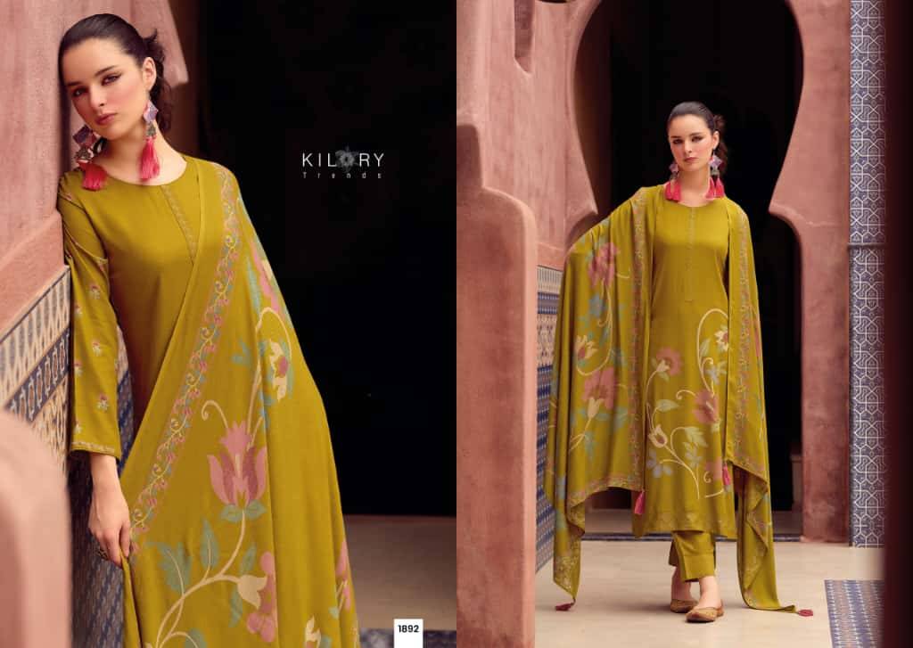 Zarina Excel By Kilory 1891 To 1896 Series Designer Festive Suits Beautiful Fancy Colorful Stylish Party Wear & Occasional Wear Pure Viscose Pashmina Dresses At Wholesale Price
