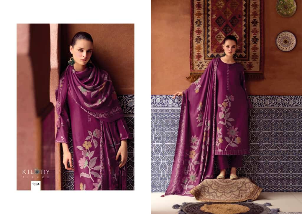 Zarina Excel By Kilory 1891 To 1896 Series Designer Festive Suits Beautiful Fancy Colorful Stylish Party Wear & Occasional Wear Pure Viscose Pashmina Dresses At Wholesale Price