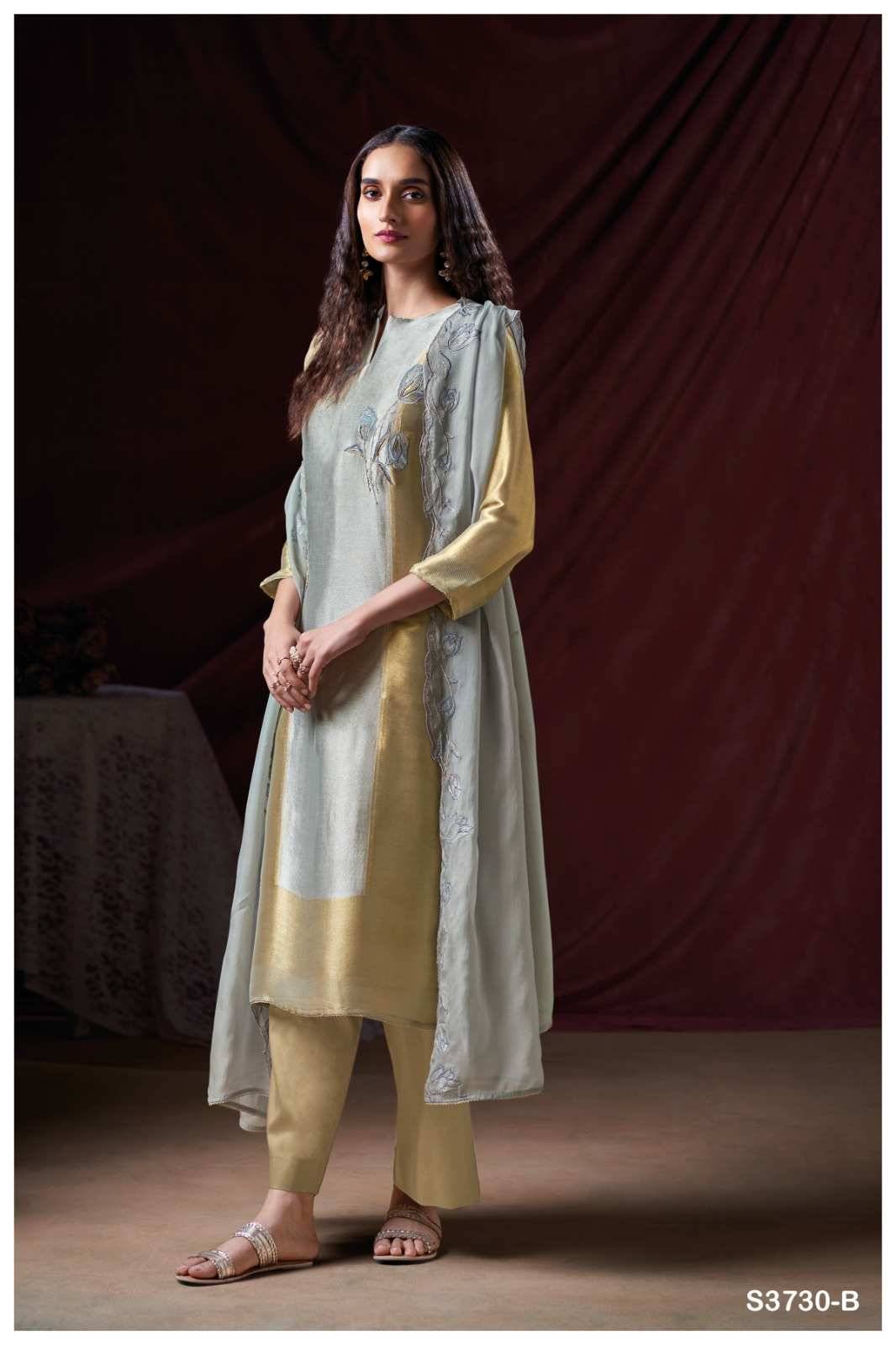 Avniya-3730 By Ganga Fashion 3730-A To 3730-B Series Beautiful Festive Suits Stylish Colorful Fancy Casual Wear & Ethnic Wear Premium Bemberg Silk Print Dresses At Wholesale Price