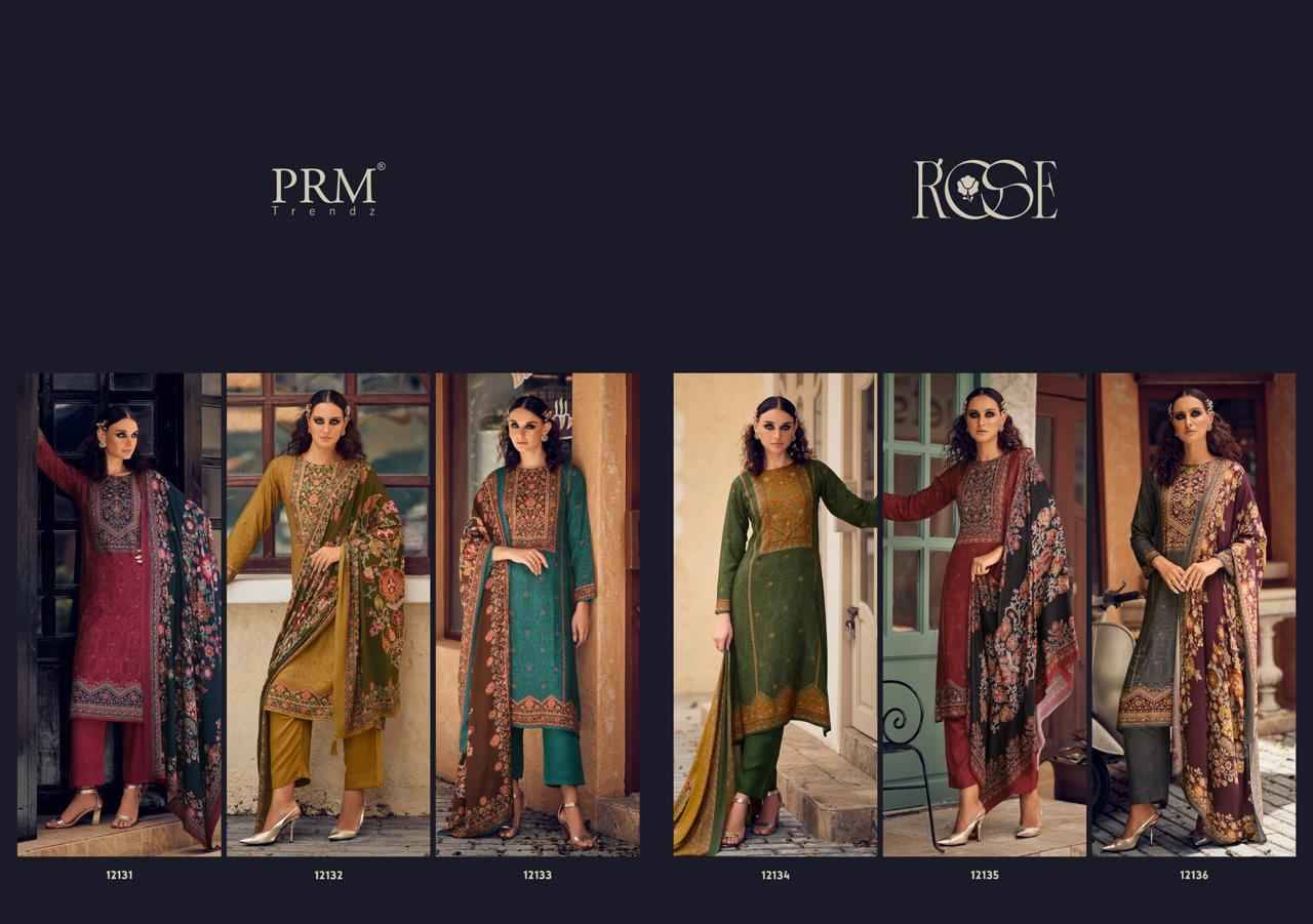 Rose By PRM Trendz 12131 To 12136 Series Beautiful Festive Suits Colorful Stylish Fancy Casual Wear & Ethnic Wear Pure Viscose Pashmina Dresses At Wholesale Price