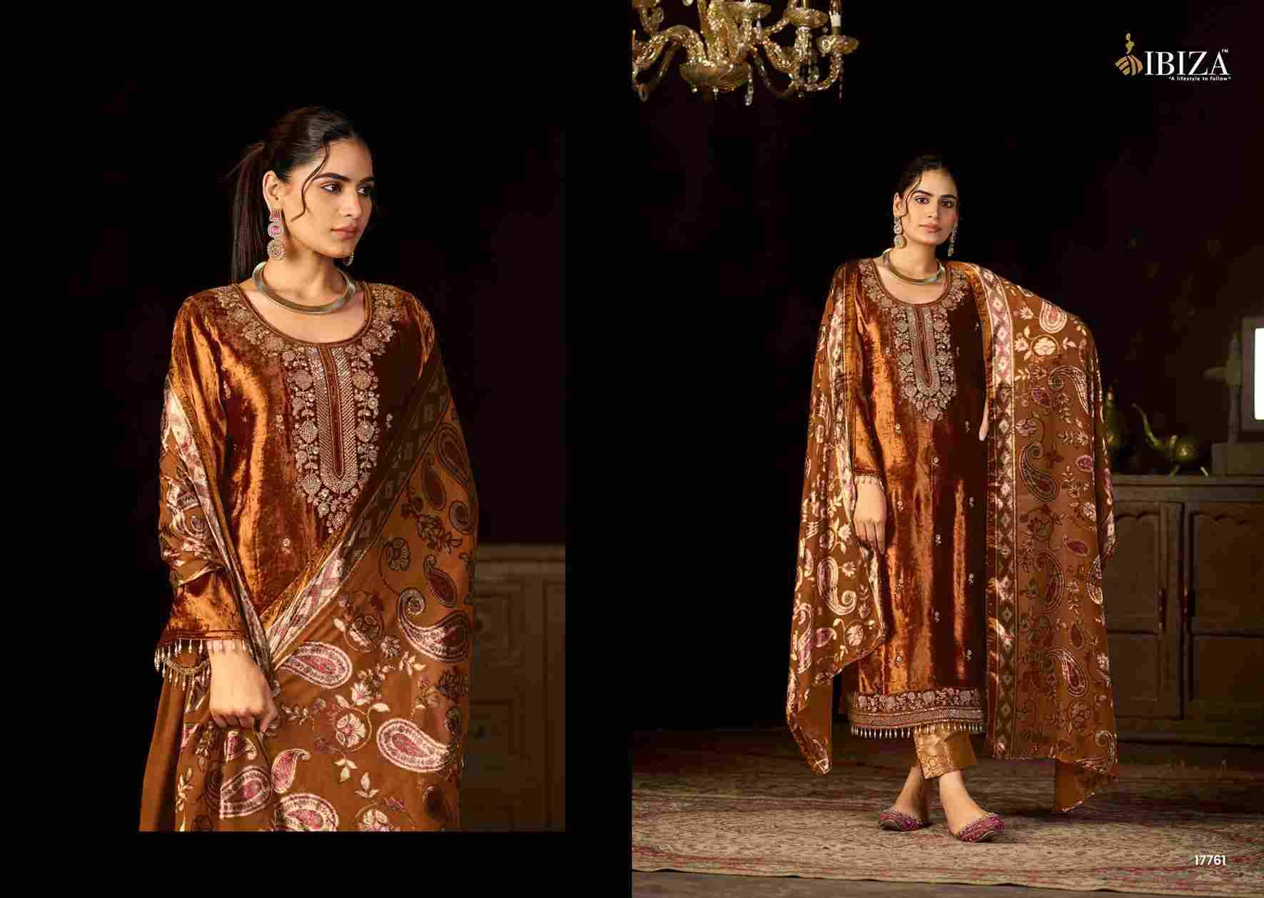 Rang E Tyauhaar By Ibiza 17761 To 17764 Series Beautiful Festive Suits Colorful Stylish Fancy Casual Wear & Ethnic Wear Pure Viscose Velvet Dresses At Wholesale Price