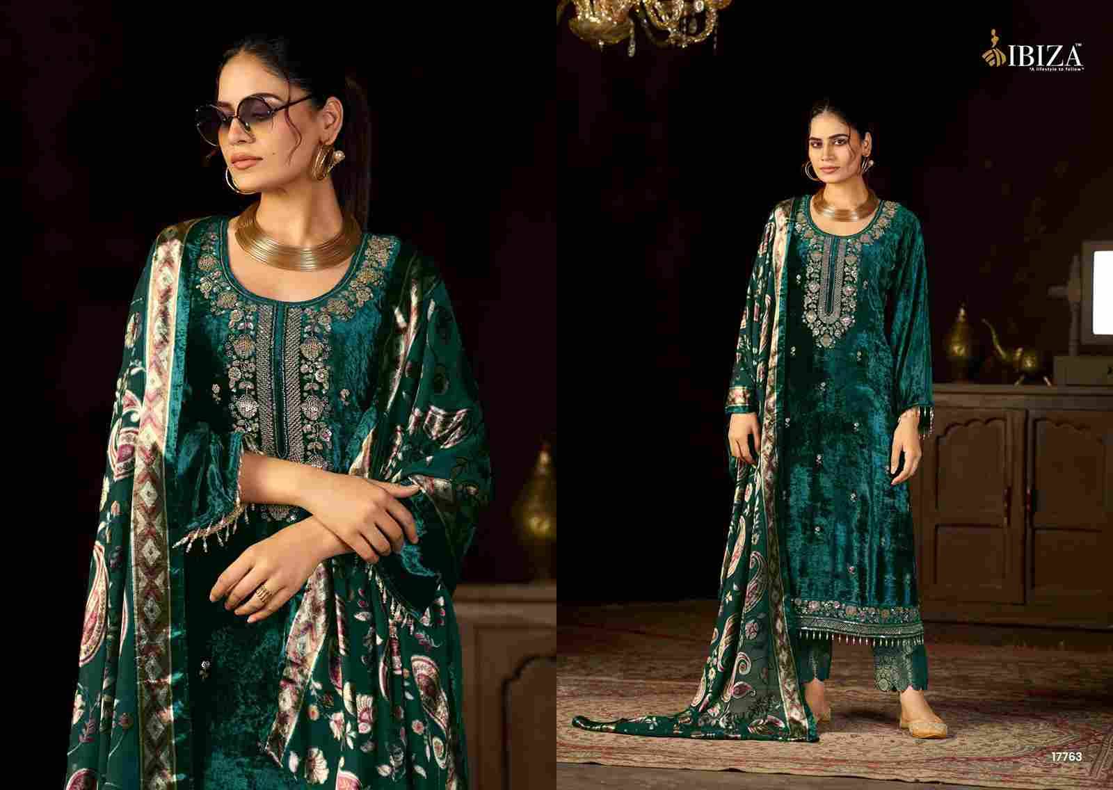 Rang E Tyauhaar By Ibiza 17761 To 17764 Series Beautiful Festive Suits Colorful Stylish Fancy Casual Wear & Ethnic Wear Pure Viscose Velvet Dresses At Wholesale Price