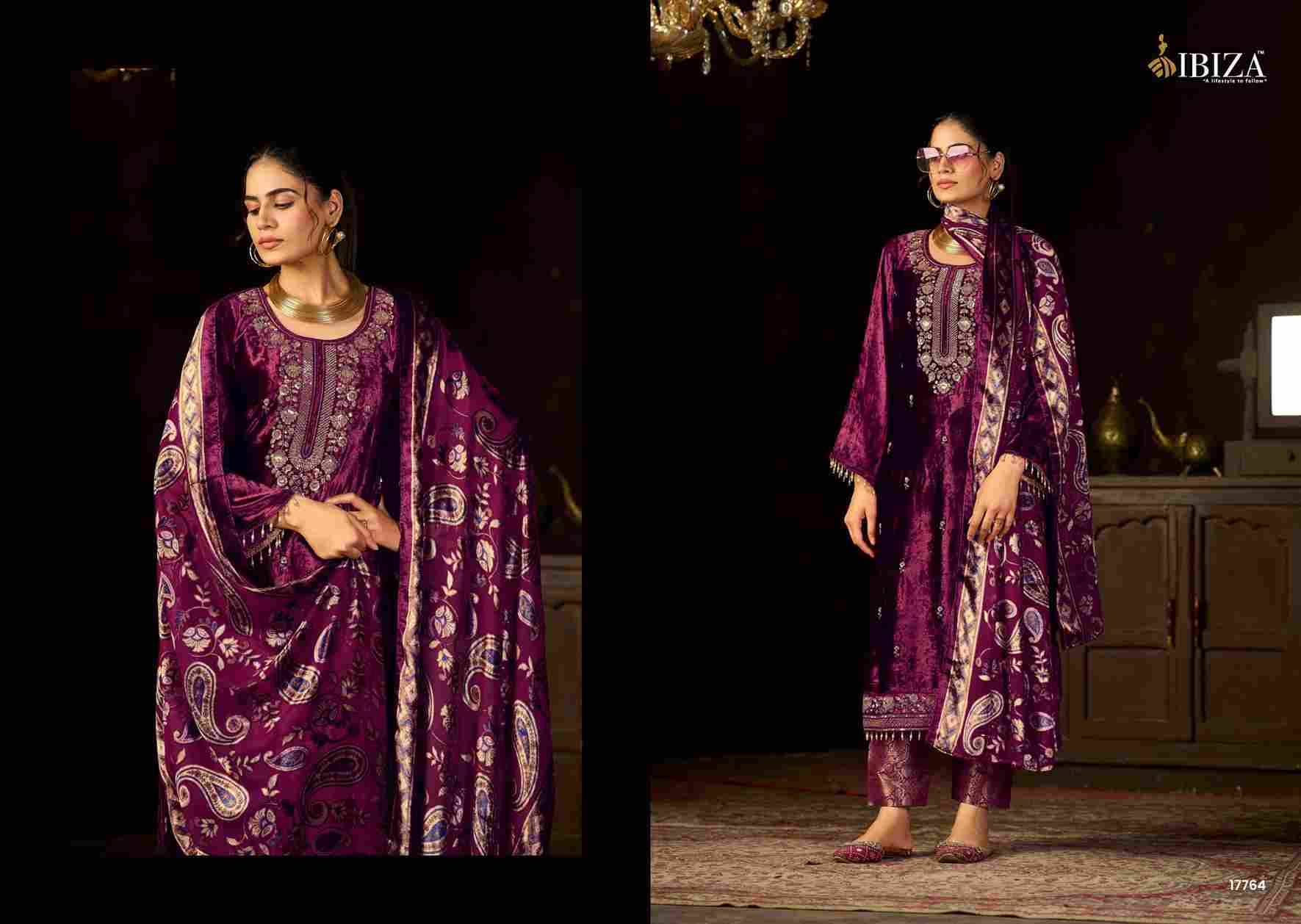 Rang E Tyauhaar By Ibiza 17761 To 17764 Series Beautiful Festive Suits Colorful Stylish Fancy Casual Wear & Ethnic Wear Pure Viscose Velvet Dresses At Wholesale Price