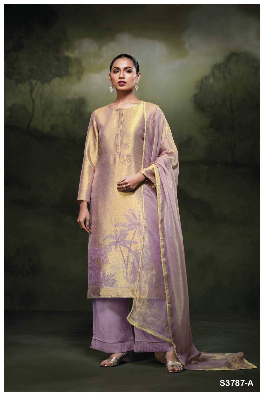 Rizvi-3787 By Ganga Fashion 3787-A To 3787-B Series Beautiful Festive Suits Stylish Colorful Fancy Casual Wear & Ethnic Wear Premium Bemberg Silk Print Dresses At Wholesale Price
