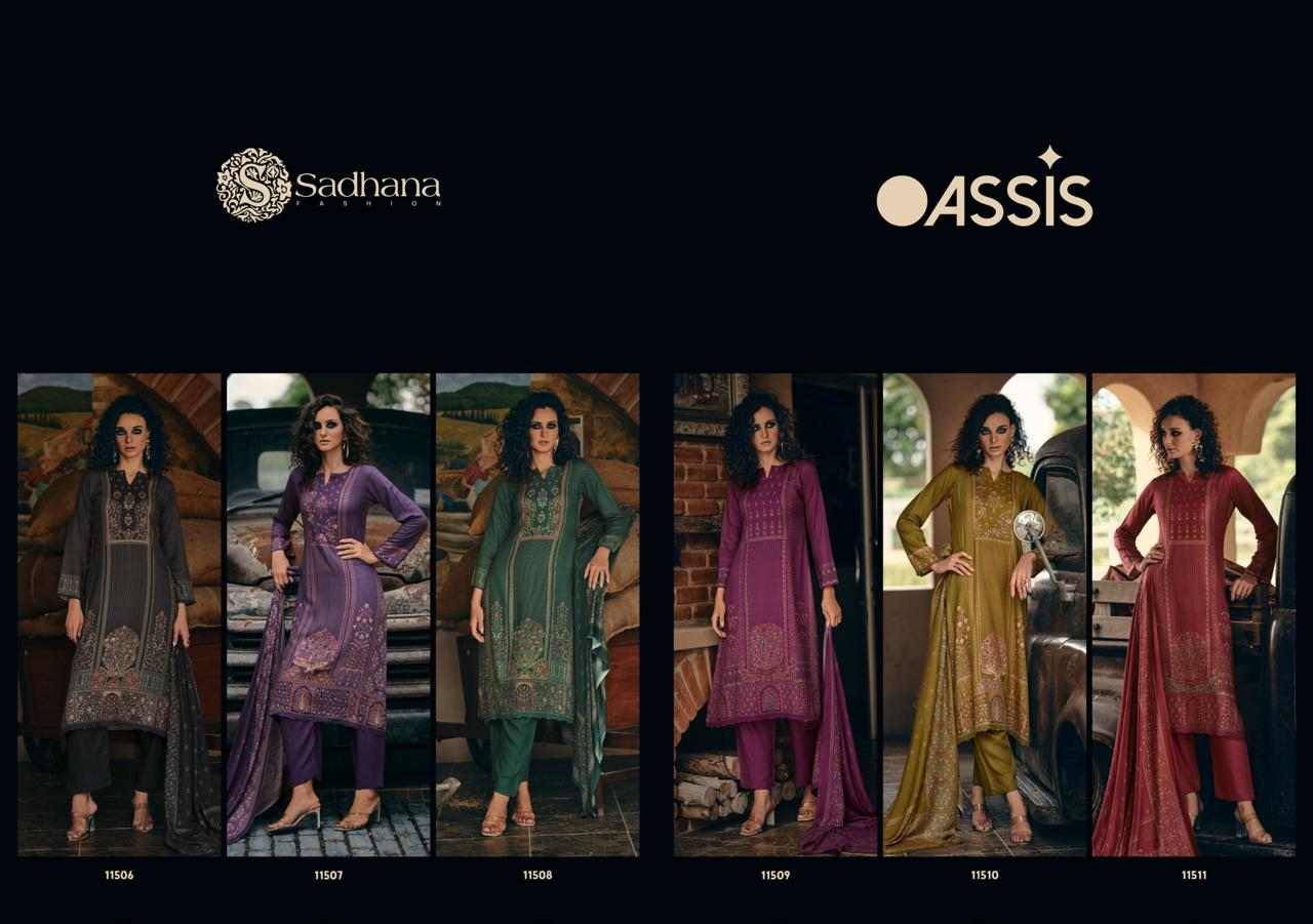 Assis By Sadhana Fashion 11506 To 11511 Series Designer Festive Suits Beautiful Fancy Stylish Colorful Party Wear & Occasional Wear Pure Viscose Pashmina Print Dresses At Wholesale Price