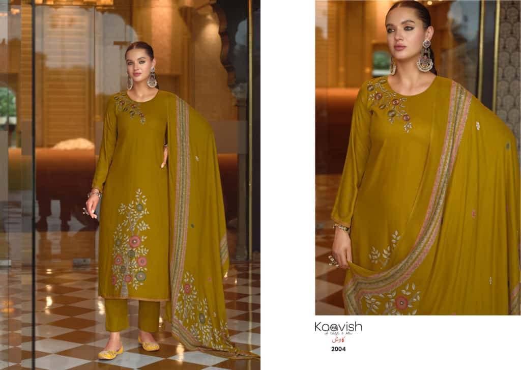 Noor By Kaavish 2001 To 2004 Series Beautiful Festive Suits Colorful Stylish Fancy Casual Wear & Ethnic Wear Pure Viscose Pashmina Dresses At Wholesale Price