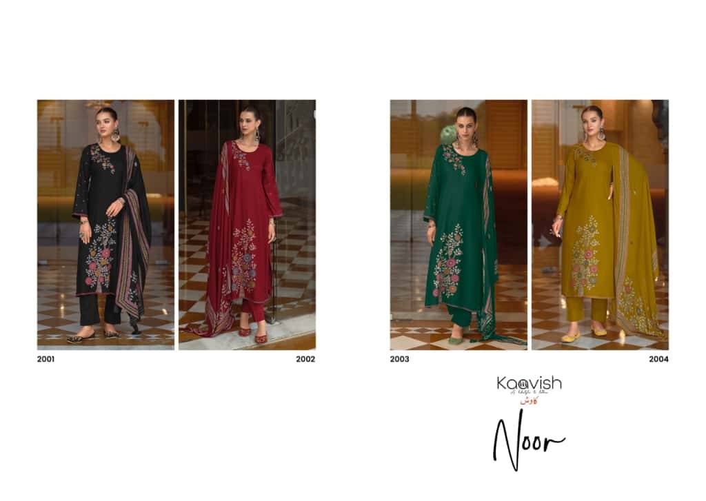 Noor By Kaavish 2001 To 2004 Series Beautiful Festive Suits Colorful Stylish Fancy Casual Wear & Ethnic Wear Pure Viscose Pashmina Dresses At Wholesale Price
