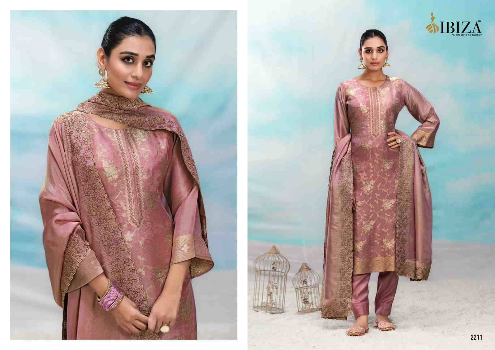 Desire By Ibiza 2211 To 2214 Series Beautiful Festive Suits Colorful Stylish Fancy Casual Wear & Ethnic Wear Pure Silk Jacquard Dresses At Wholesale Price